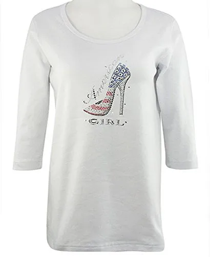 Christine Alexander - American Girl, Swarovski Crystal Accents Scoop Neck Top