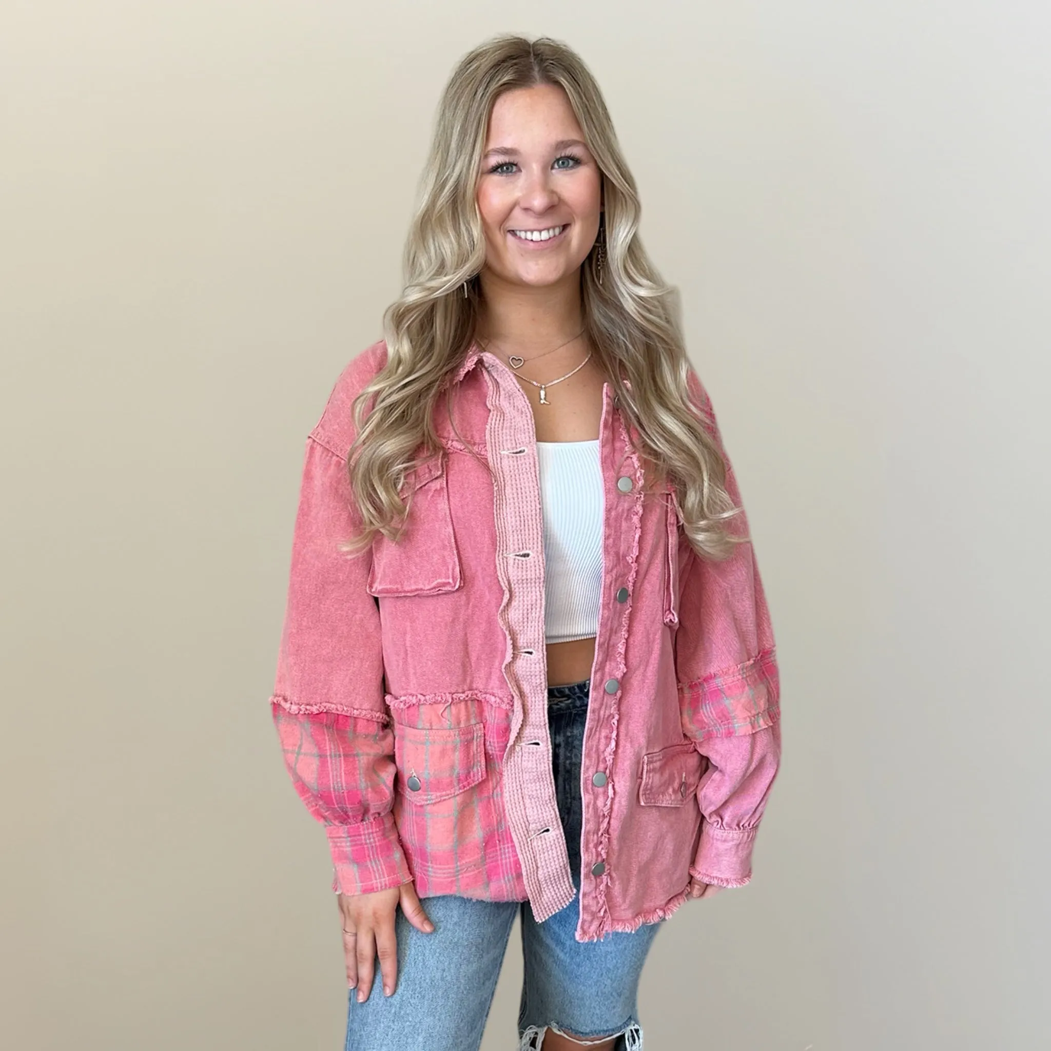 Cinder Shack Location Blush Breeze Shacket