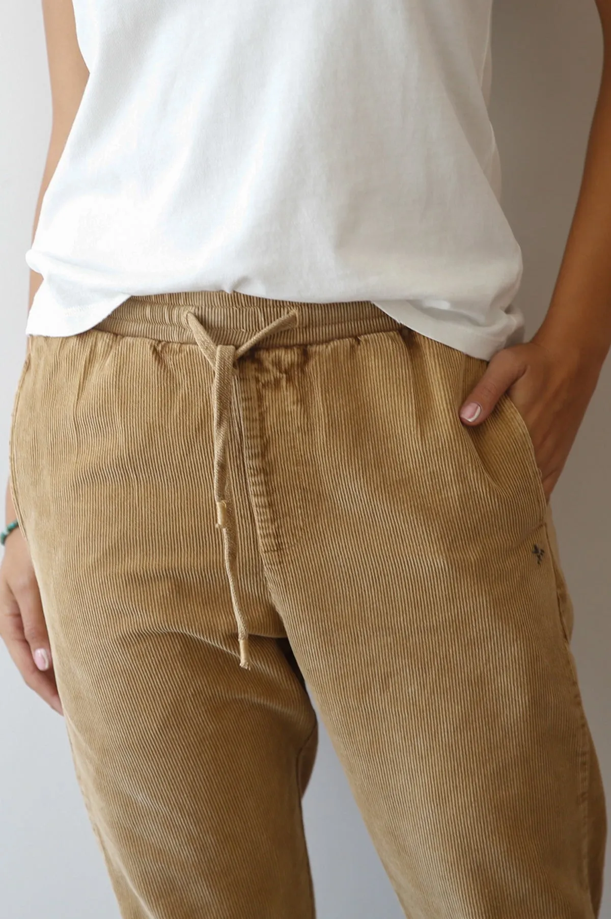 Coco Elastic Ribbed Corduroy Pants