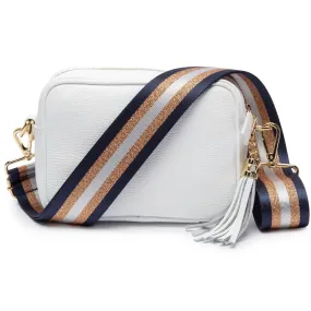 Crossbody White (Navy Copper strap)