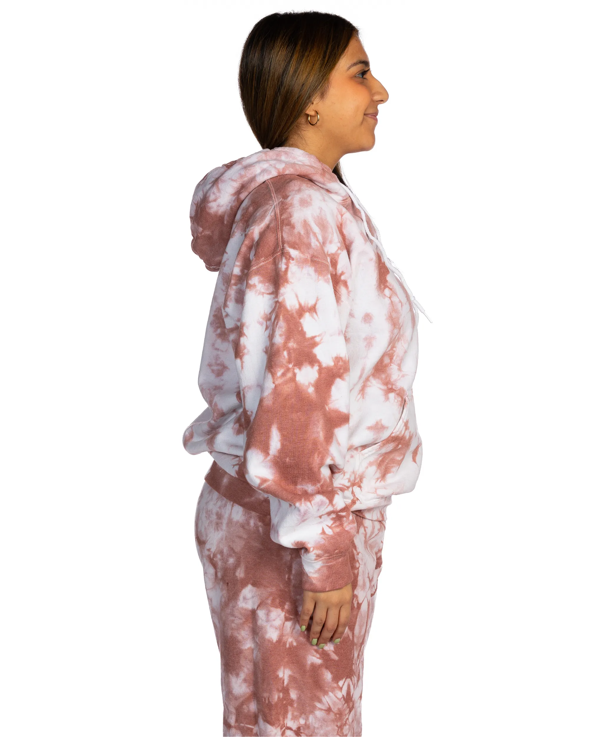 Crystal Dye Essential Fleece Hoodie - Copper