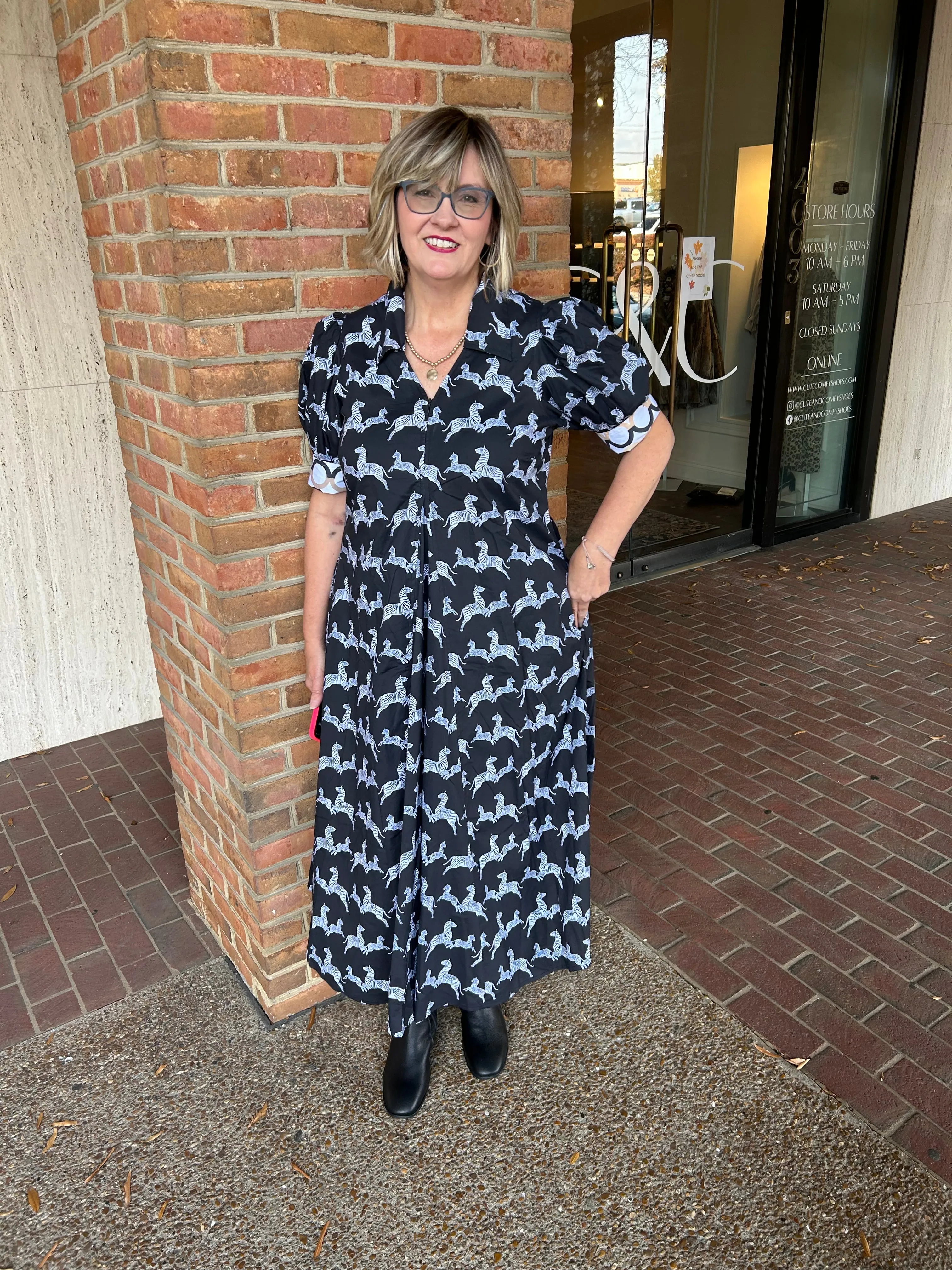 Dizzy Lizzie 6657 Montauk Zebra Dress