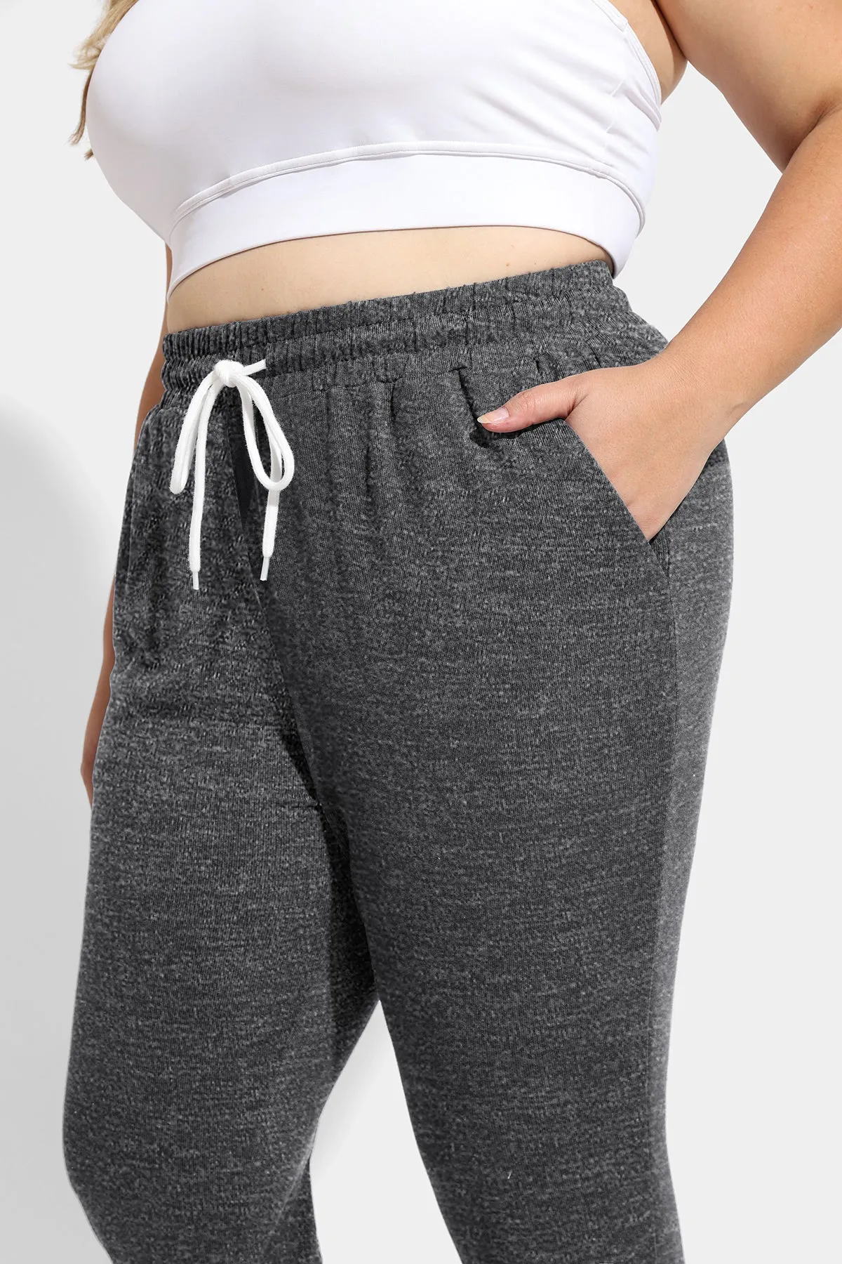 Drawstring Elastic Waist Pockets Sweatpants