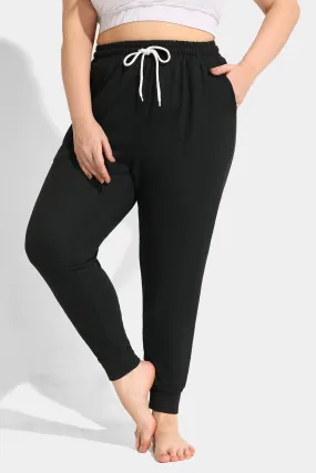 Drawstring Elastic Waist Pockets Sweatpants