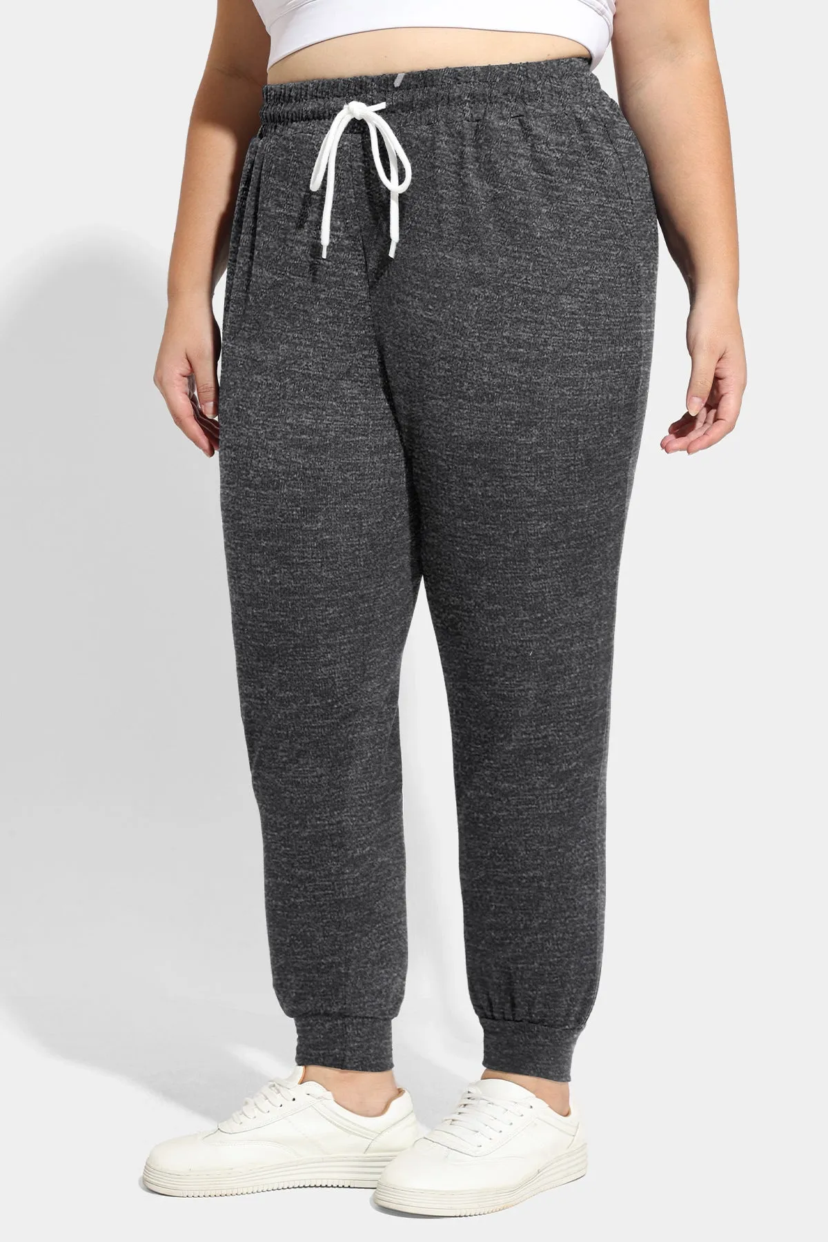 Drawstring Elastic Waist Pockets Sweatpants