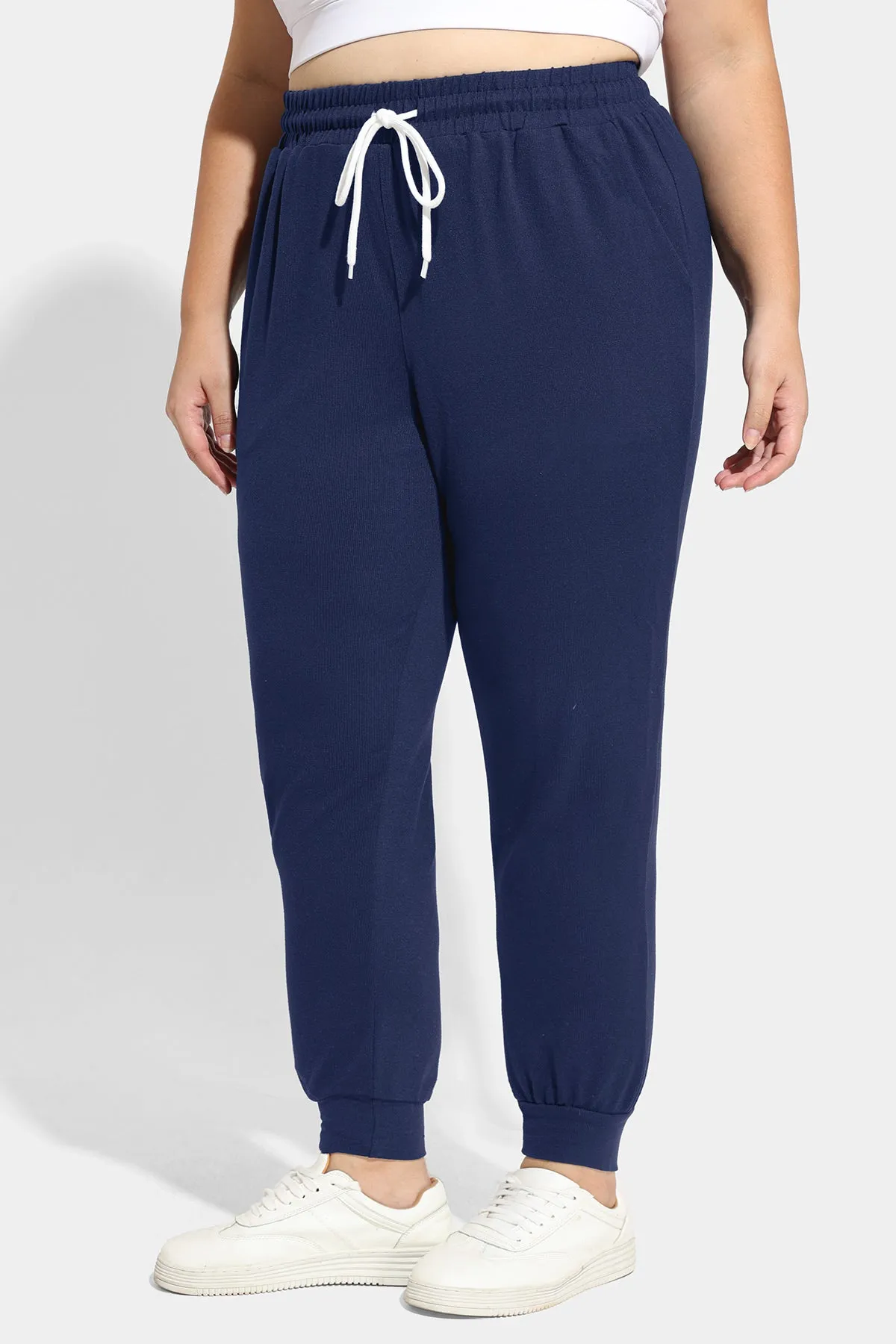 Drawstring Elastic Waist Pockets Sweatpants