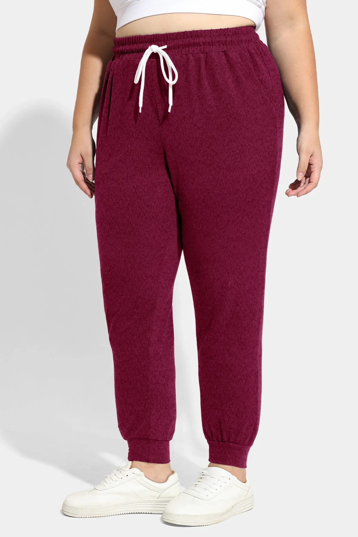 Drawstring Elastic Waist Pockets Sweatpants