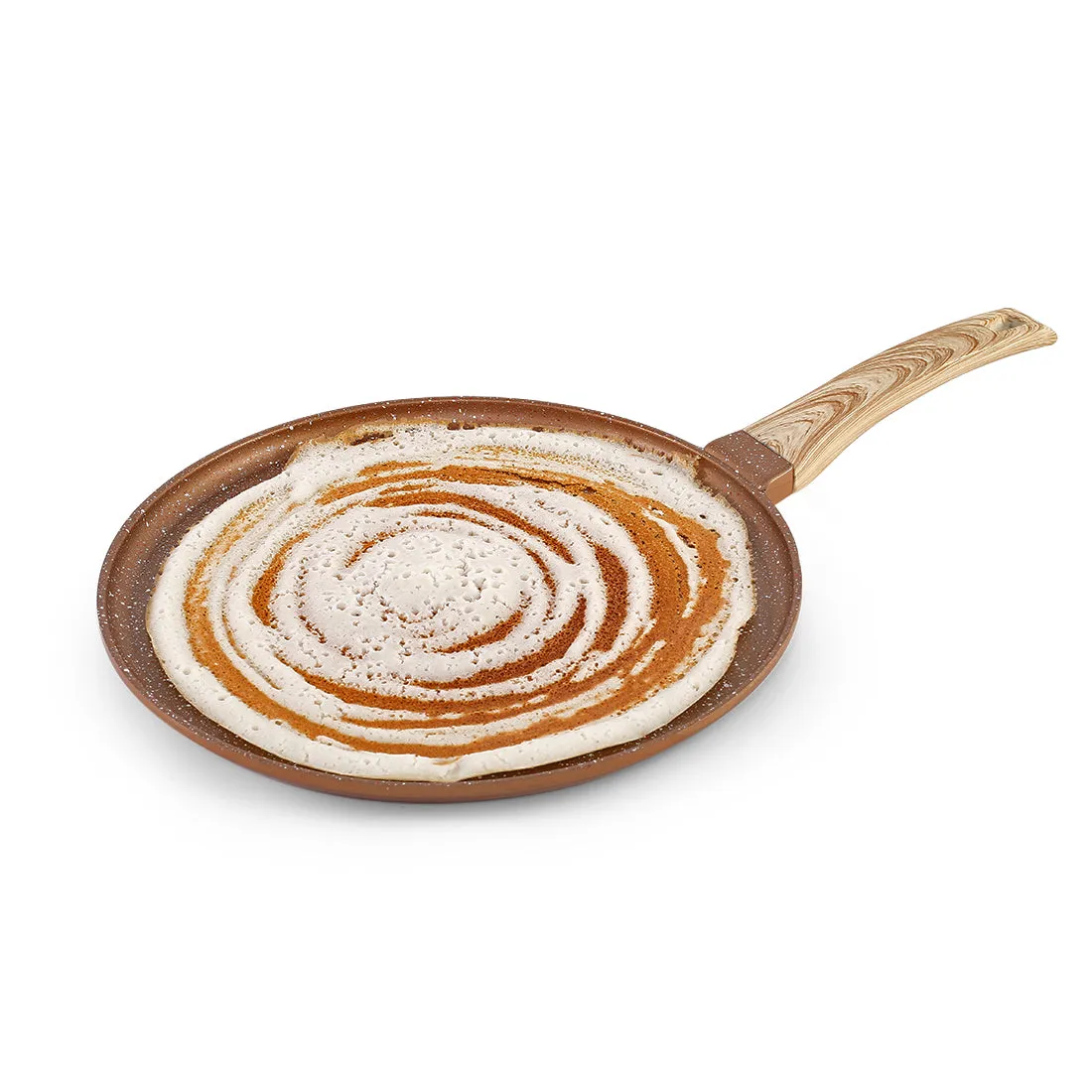 Duralife Die-cast 28 cm Dosa Tawa | 5 Layer Healthy Duramax Non-Stick Coating | Soft Touch Handle | Pure Grade Aluminium | PFOA Free | 2 Year Warranty | Copper