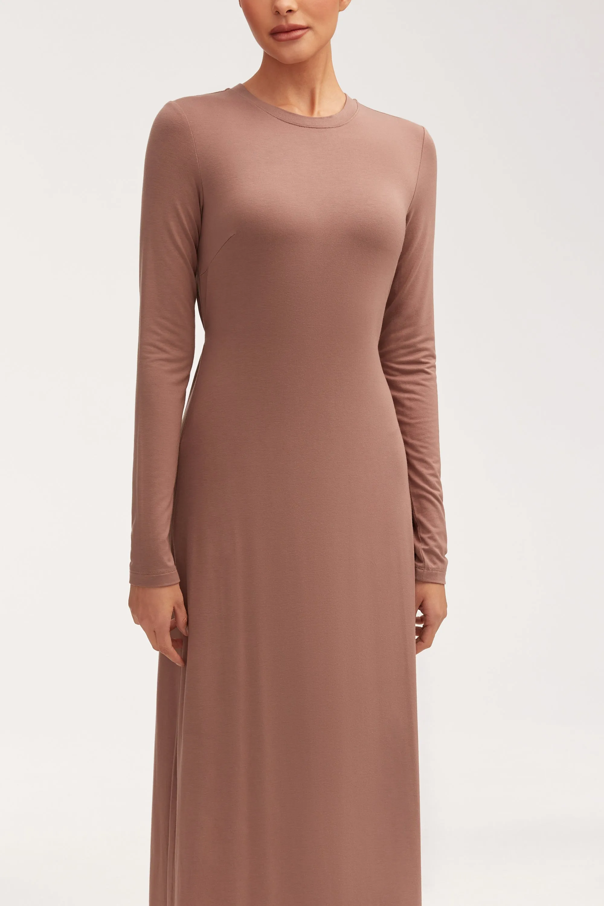 Essential Bamboo Jersey Maxi Dress - Deep Taupe