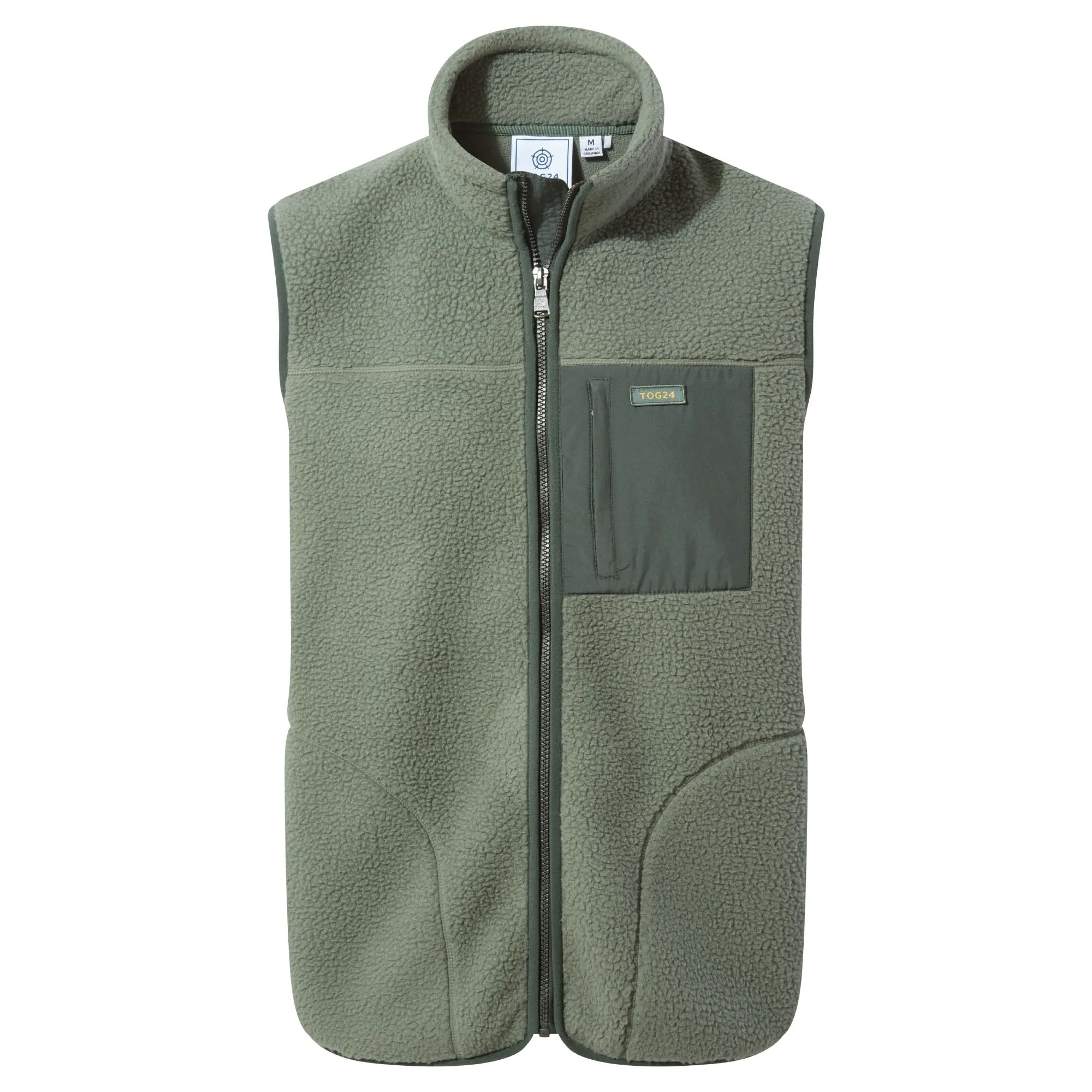 Evan Mens Sherpa Gilet - Faded Khaki