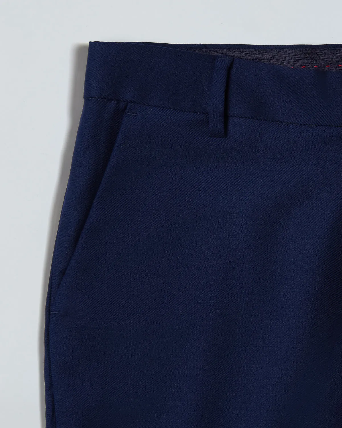 Exquisite Blended Wool Dress Pants - Navy