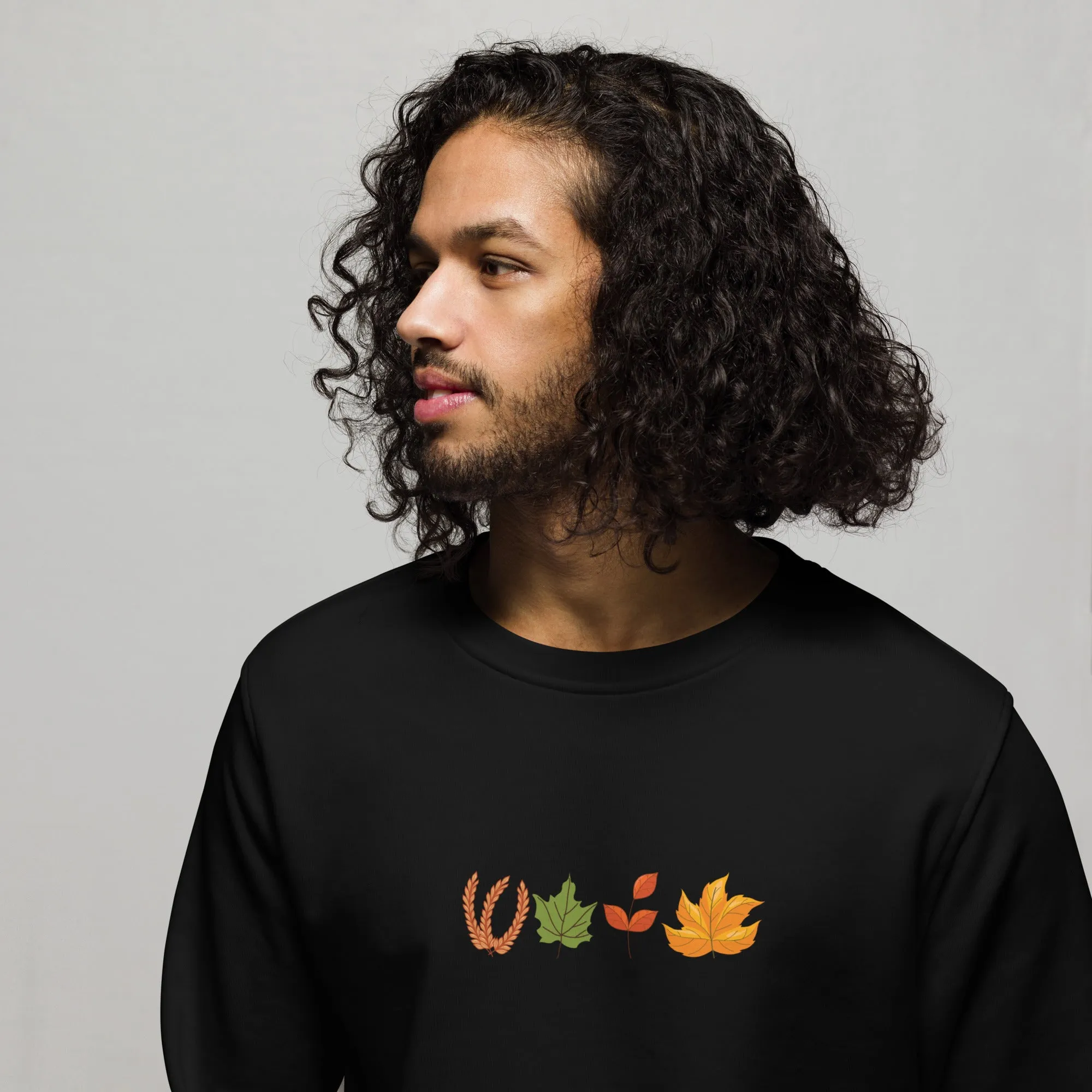 Fall Thanksgiving Graphic Men Organic Sweatshirt