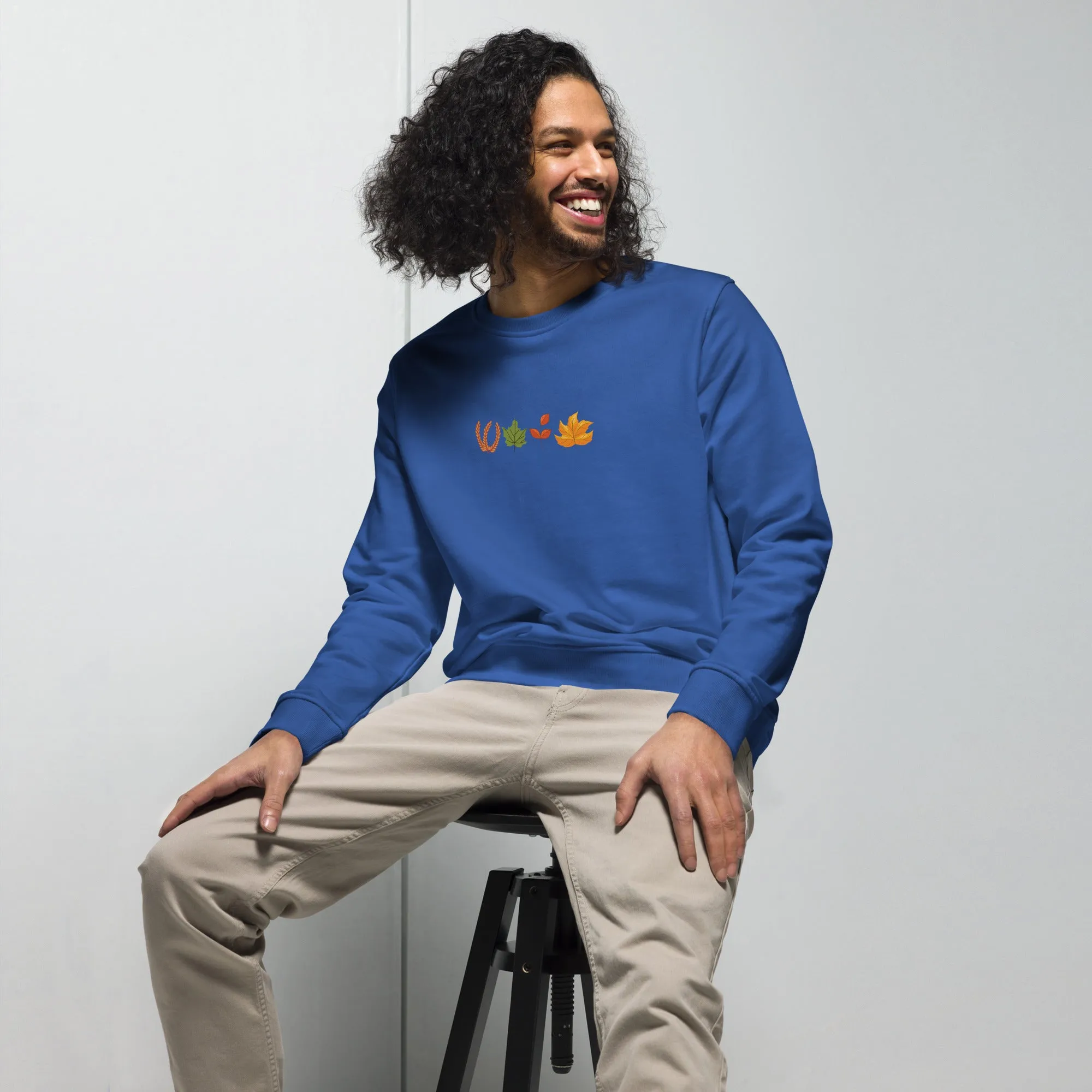 Fall Thanksgiving Graphic Men Organic Sweatshirt