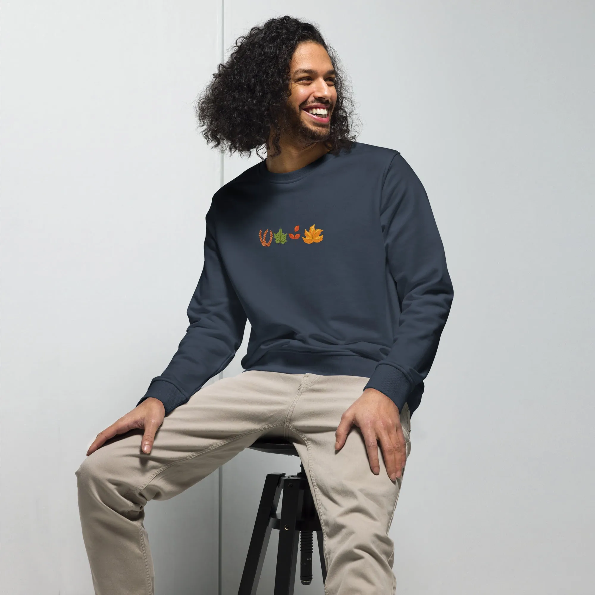 Fall Thanksgiving Graphic Men Organic Sweatshirt