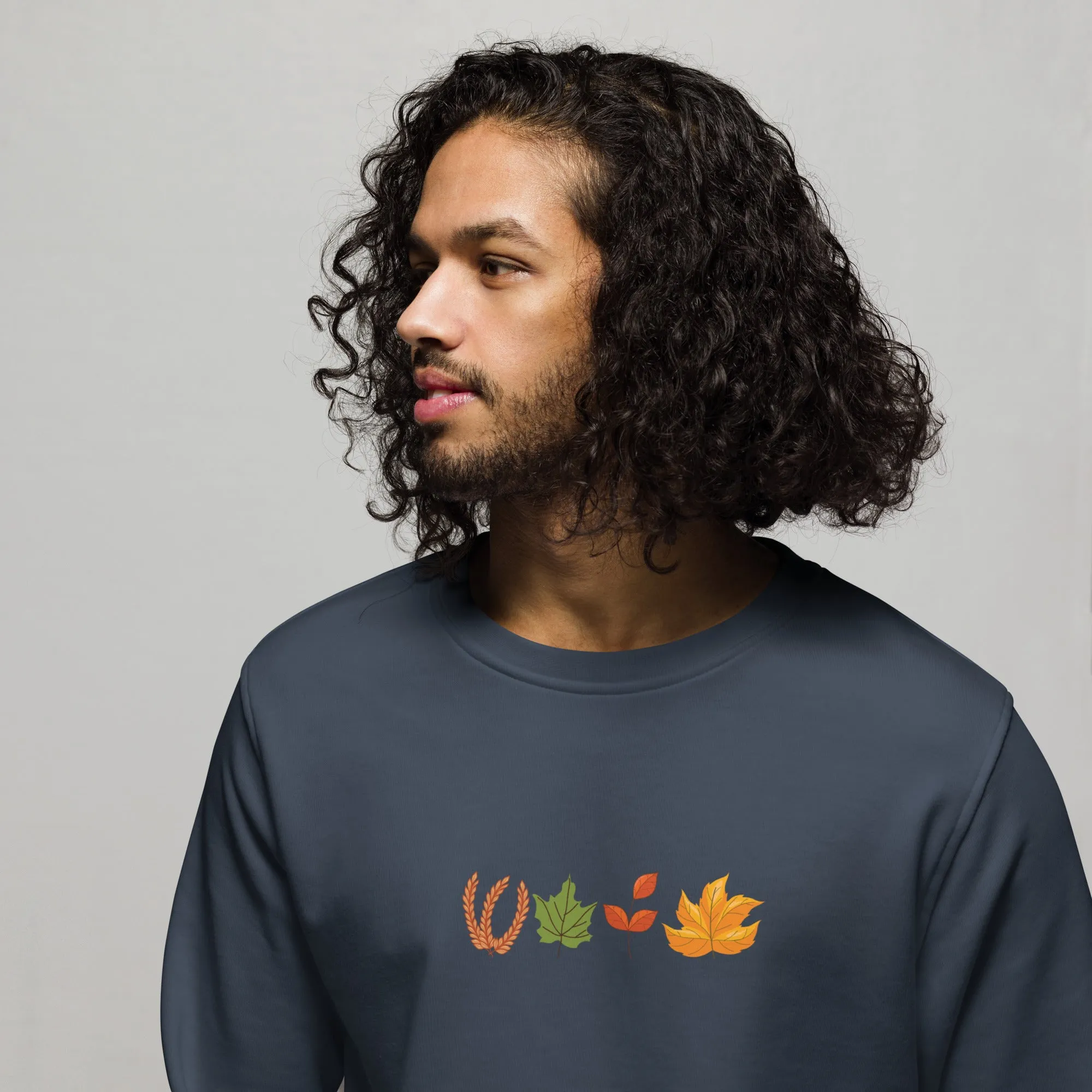 Fall Thanksgiving Graphic Men Organic Sweatshirt