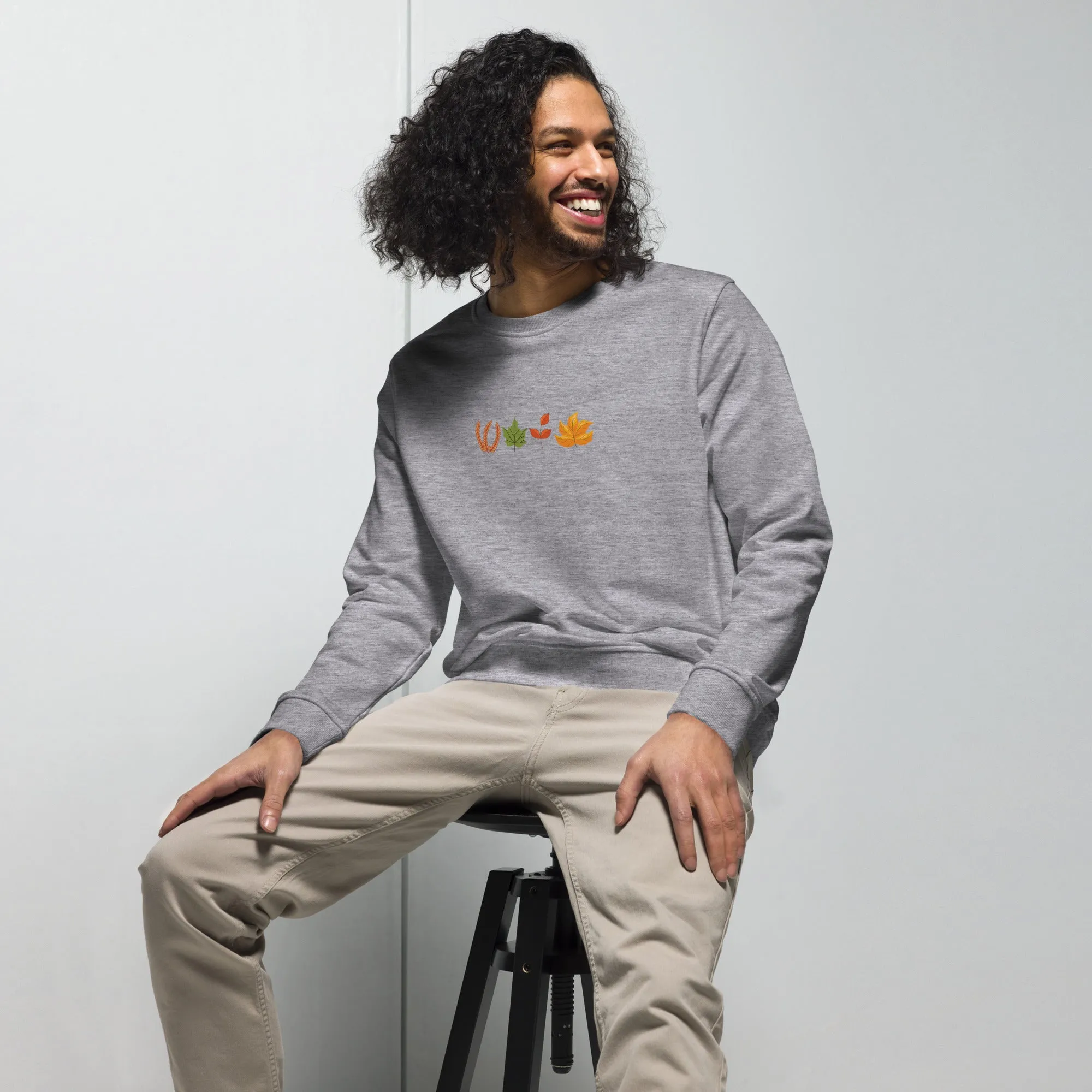 Fall Thanksgiving Graphic Men Organic Sweatshirt