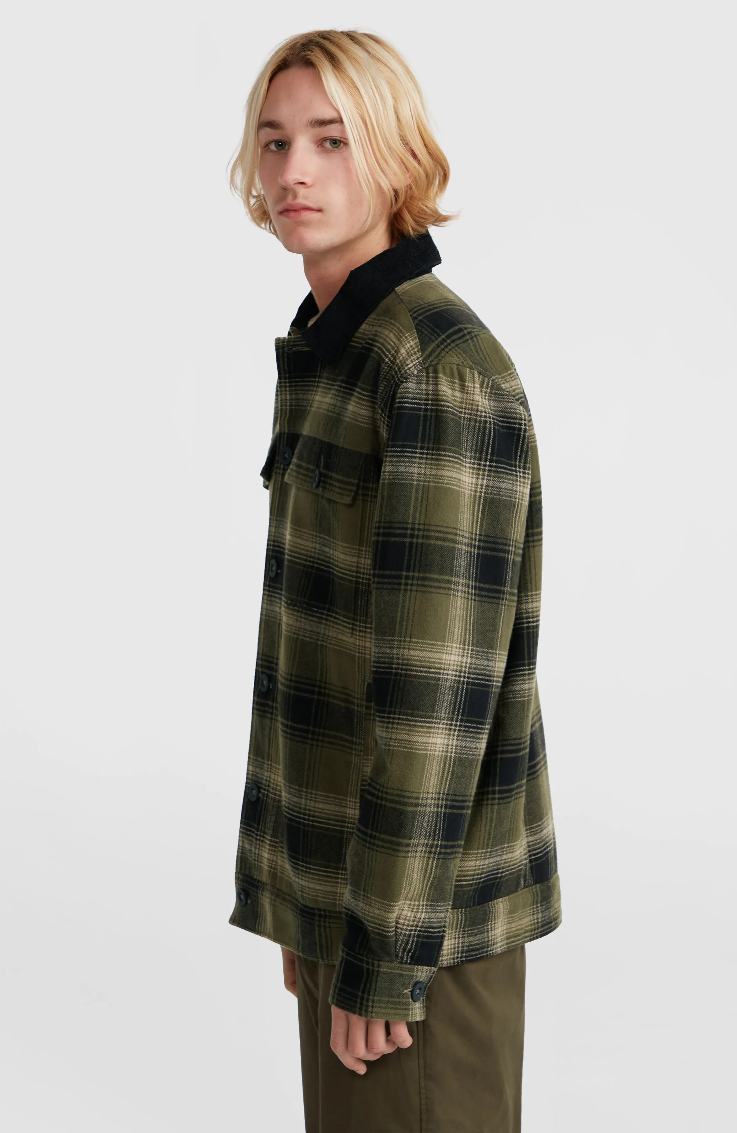 Fleece-Lined Jacket | Green Check Small