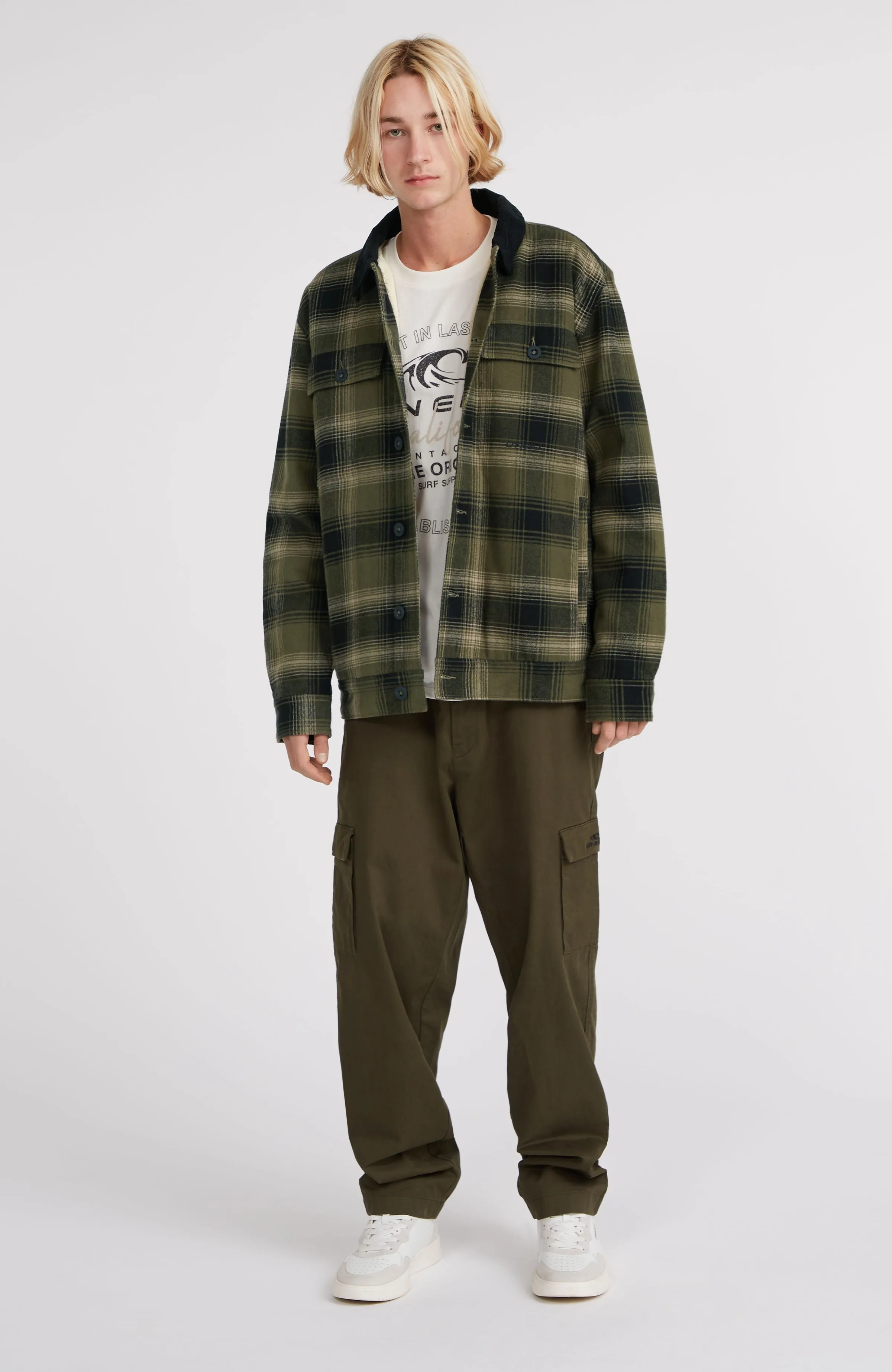 Fleece-Lined Jacket | Green Check Small