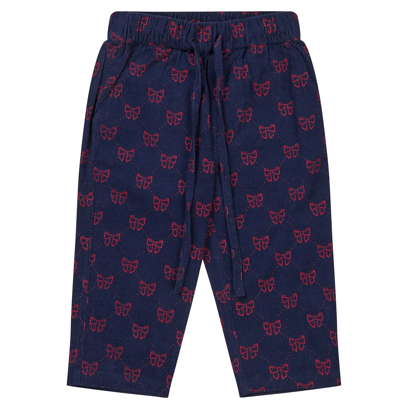 Flöss Navy/Ruby Red Bows Luna Pants