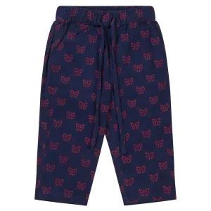 Flöss Navy/Ruby Red Bows Luna Pants