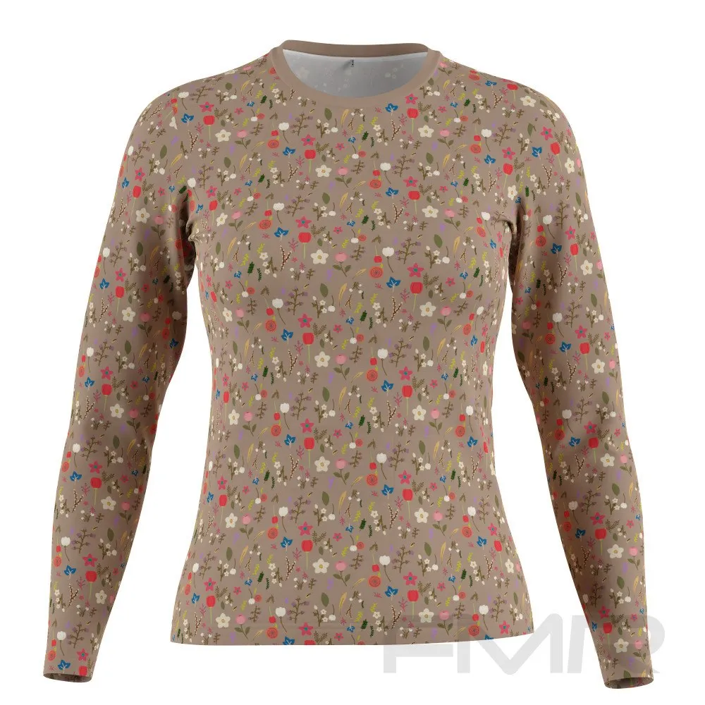 FMR Women's Floral Print Long Sleeve Performance Shirt