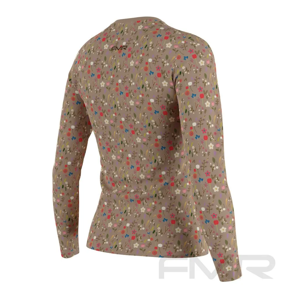 FMR Women's Floral Print Long Sleeve Performance Shirt