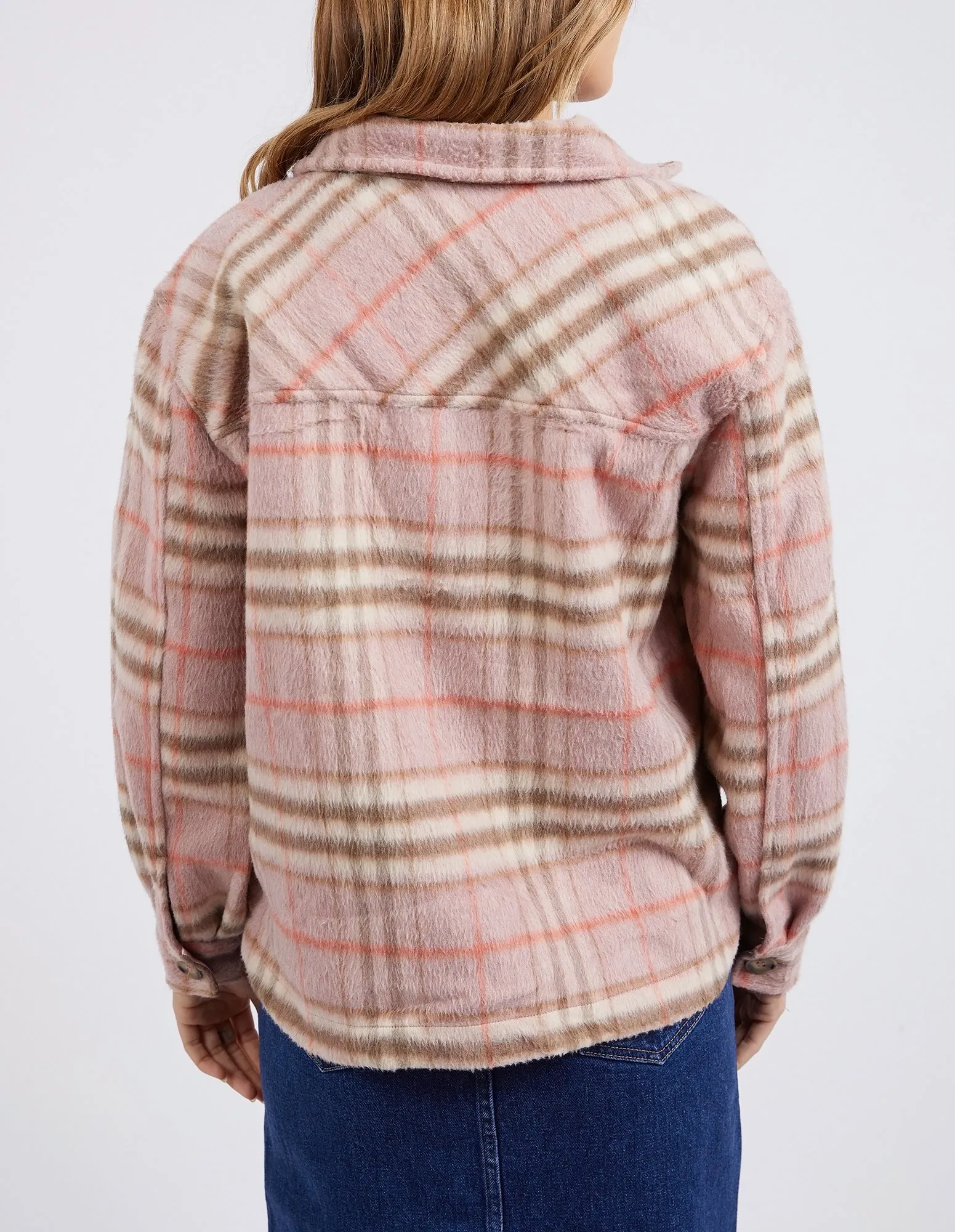 Foxwood Frankie Check Shacket Pink