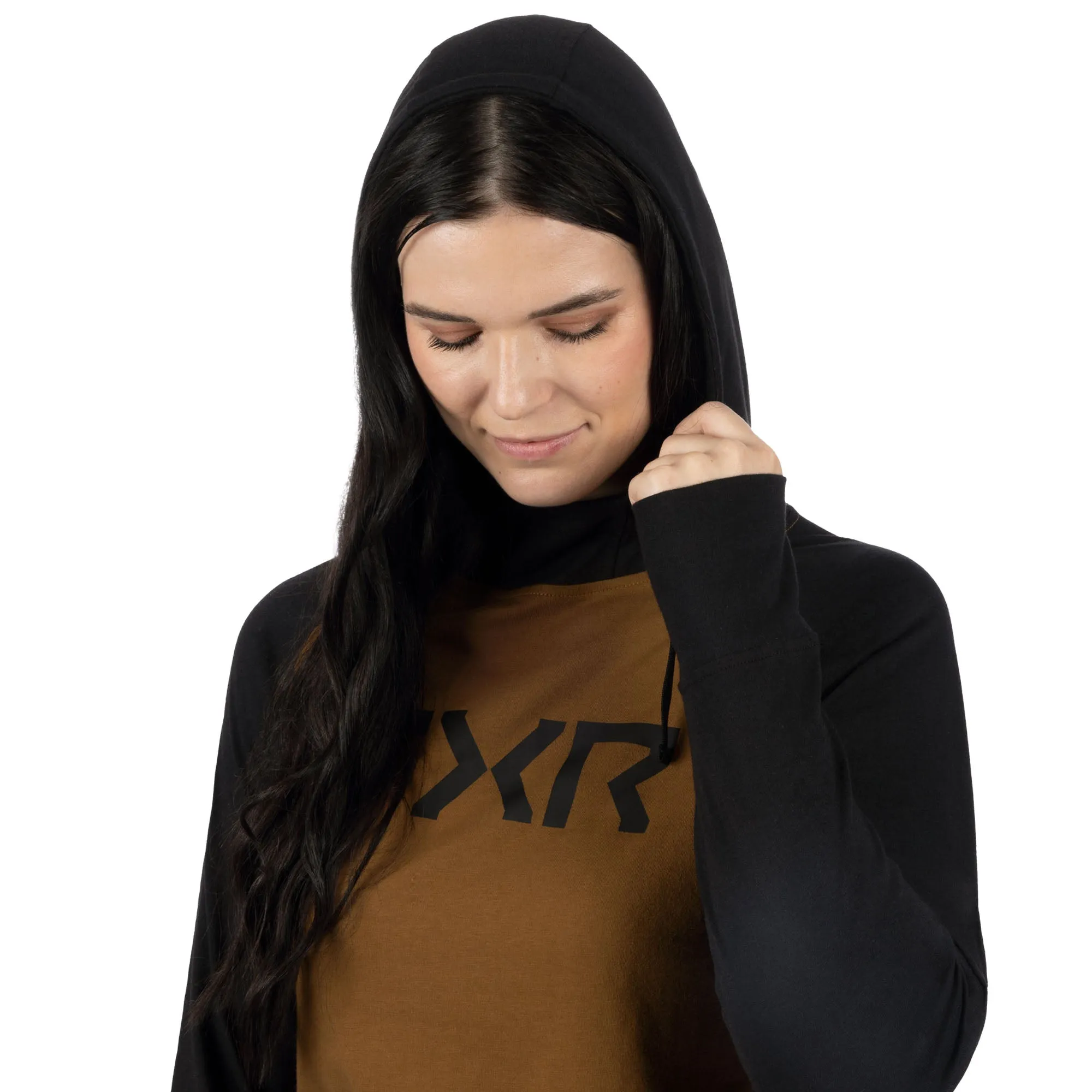 FXR Trainer Lite Premium Pullover Hoodie Black/Copper Brown