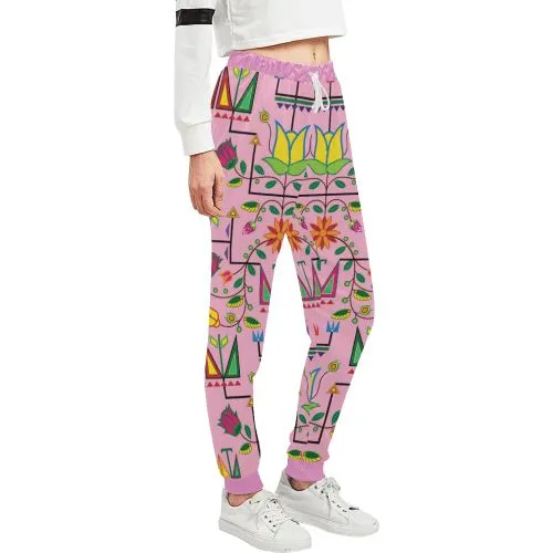 Geometric Floral Summer Sunset Women's Sweatpants