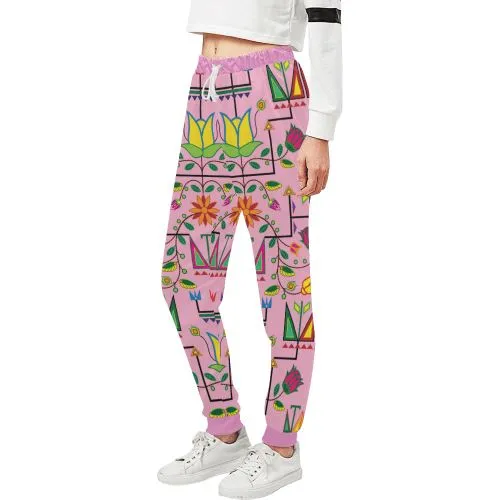 Geometric Floral Summer Sunset Women's Sweatpants