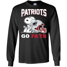 Go Pats - New England Patriots Super Bowl 2019 Snoopy Football Nfl Men Long Sleeve Shirt