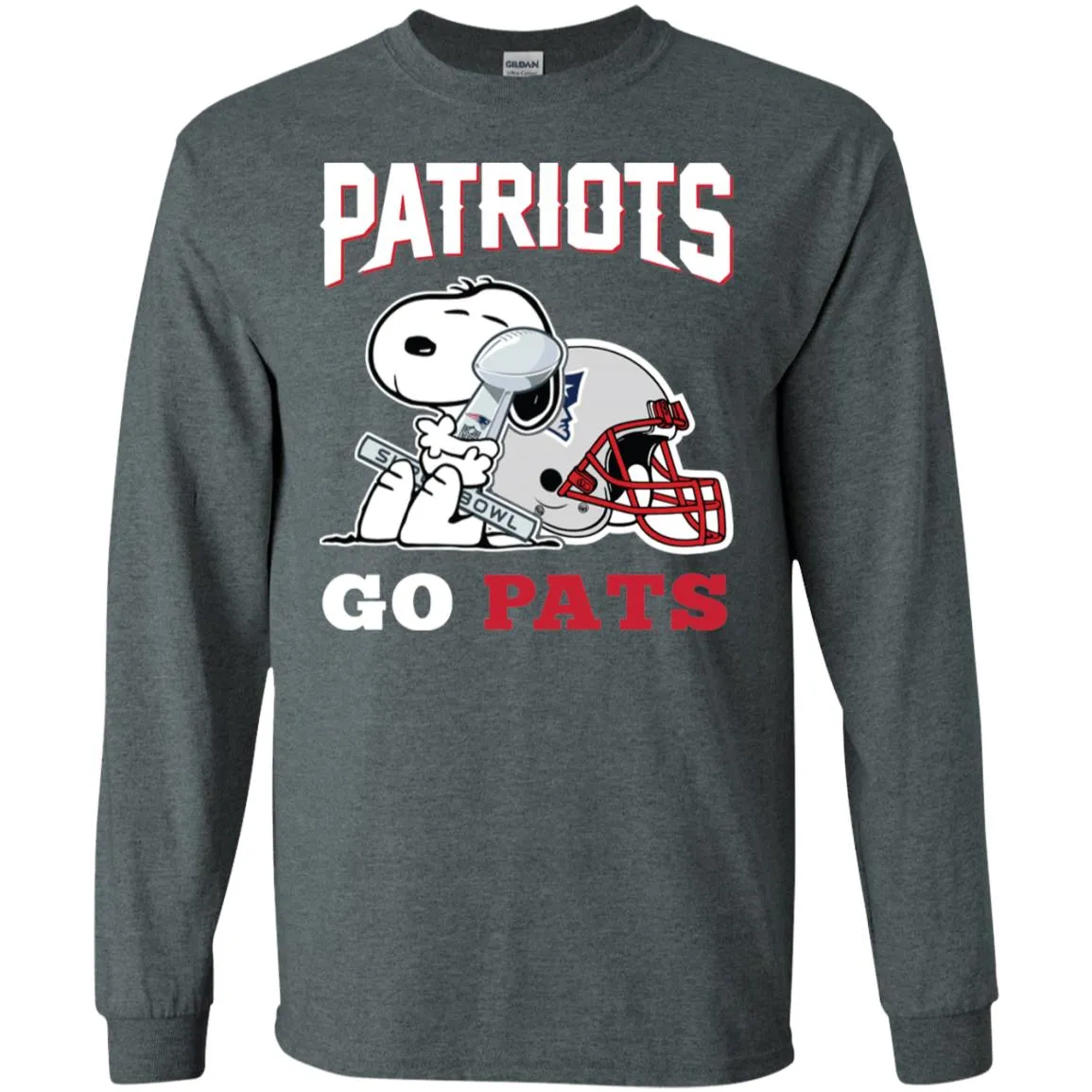 Go Pats - New England Patriots Super Bowl 2019 Snoopy Football Nfl Men Long Sleeve Shirt