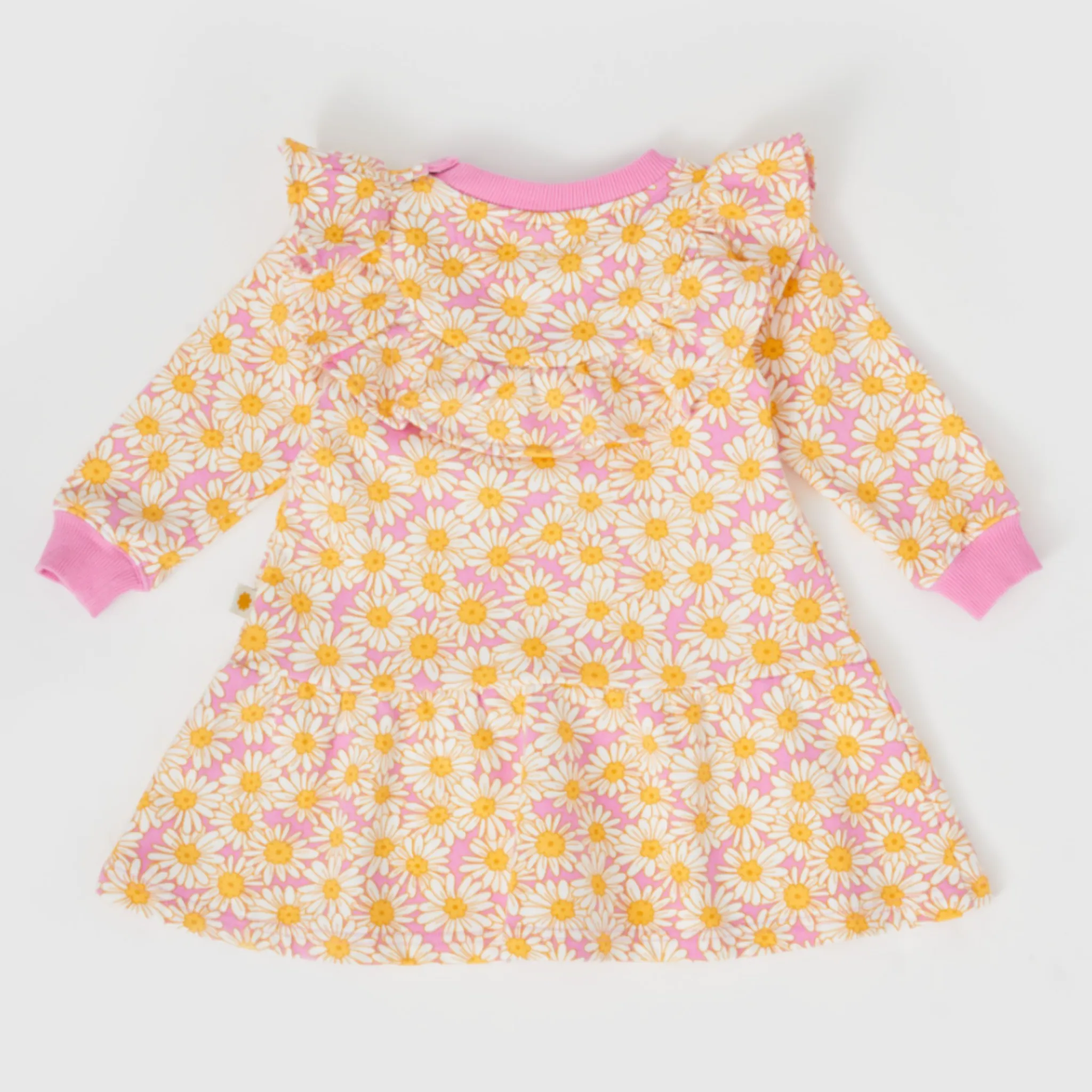 Goldie   Ace - Daisy Meadow Frill Yolk Dress - Fairy Floss Golden