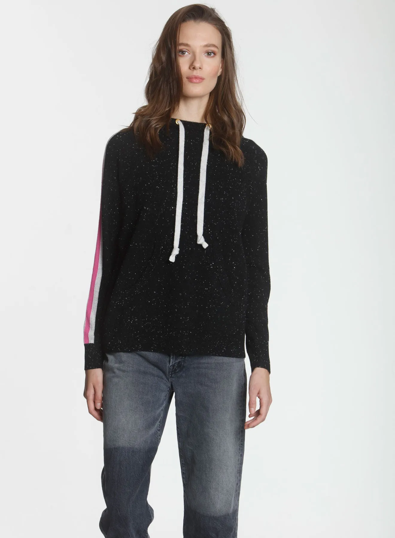 Hannah Hoodie - Black/pink