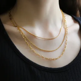 Harmony GOLD Necklace Minimalist Chain Layered Necklace set