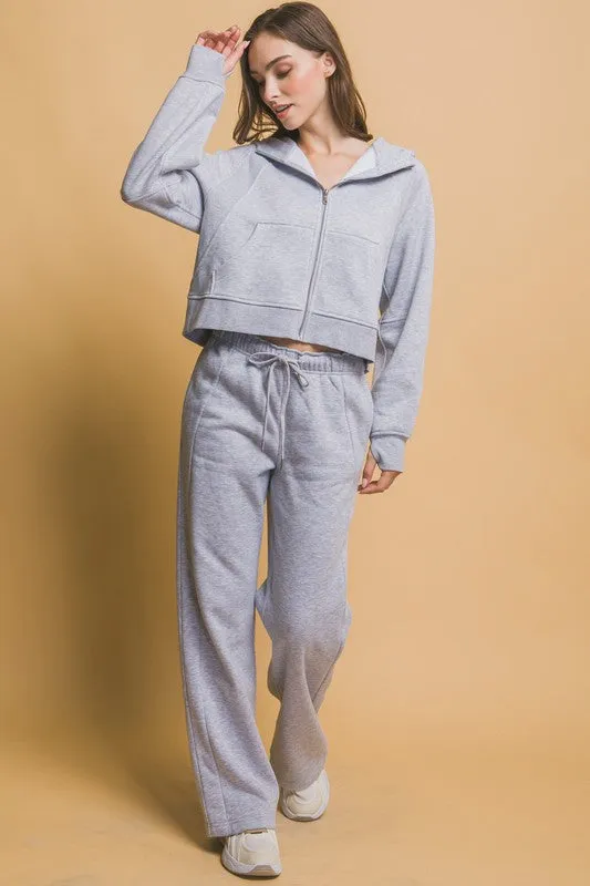 H.Grey Elastic Waistband Sweatpants