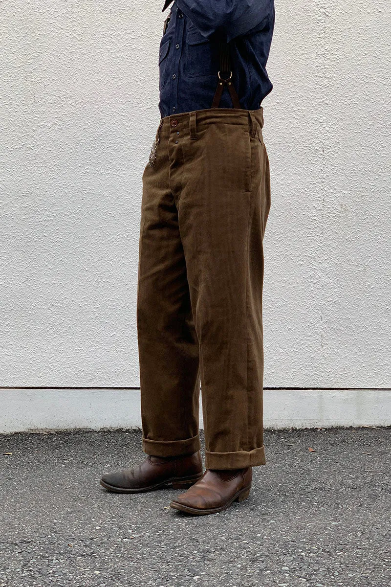 High Back Corduroy Work Trousers