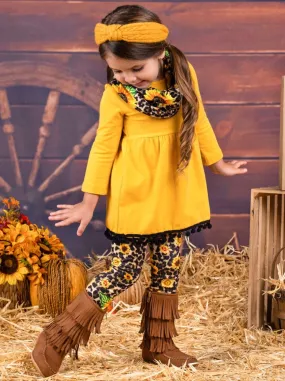 Hurray For Fall Tunic, Leggings And Scarf Set