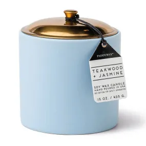 Hygge 15oz Ceramic Candle | Teakwood & Jasmine