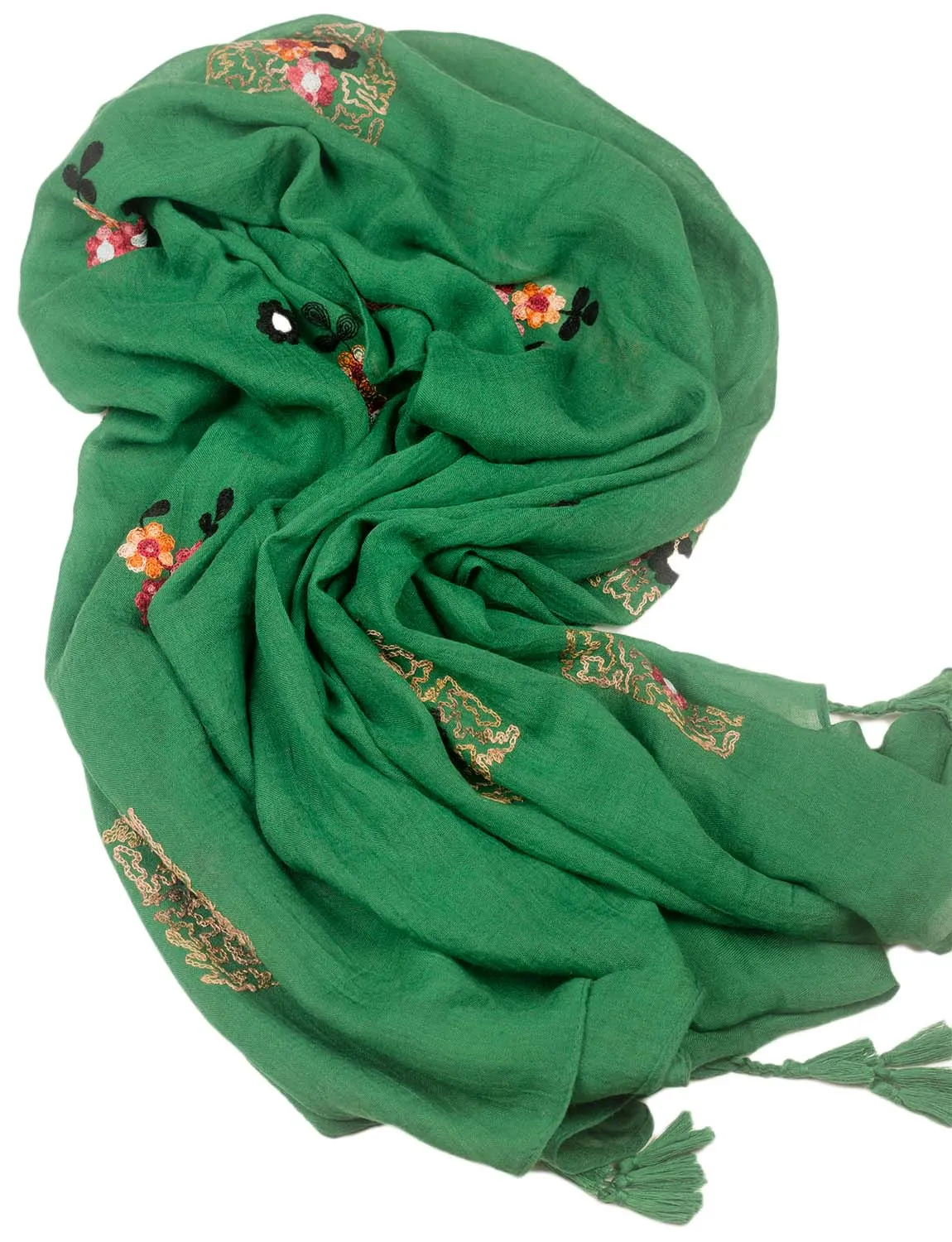 iB-iP Women's Flower Printed Lightweight Embroidered Scarf