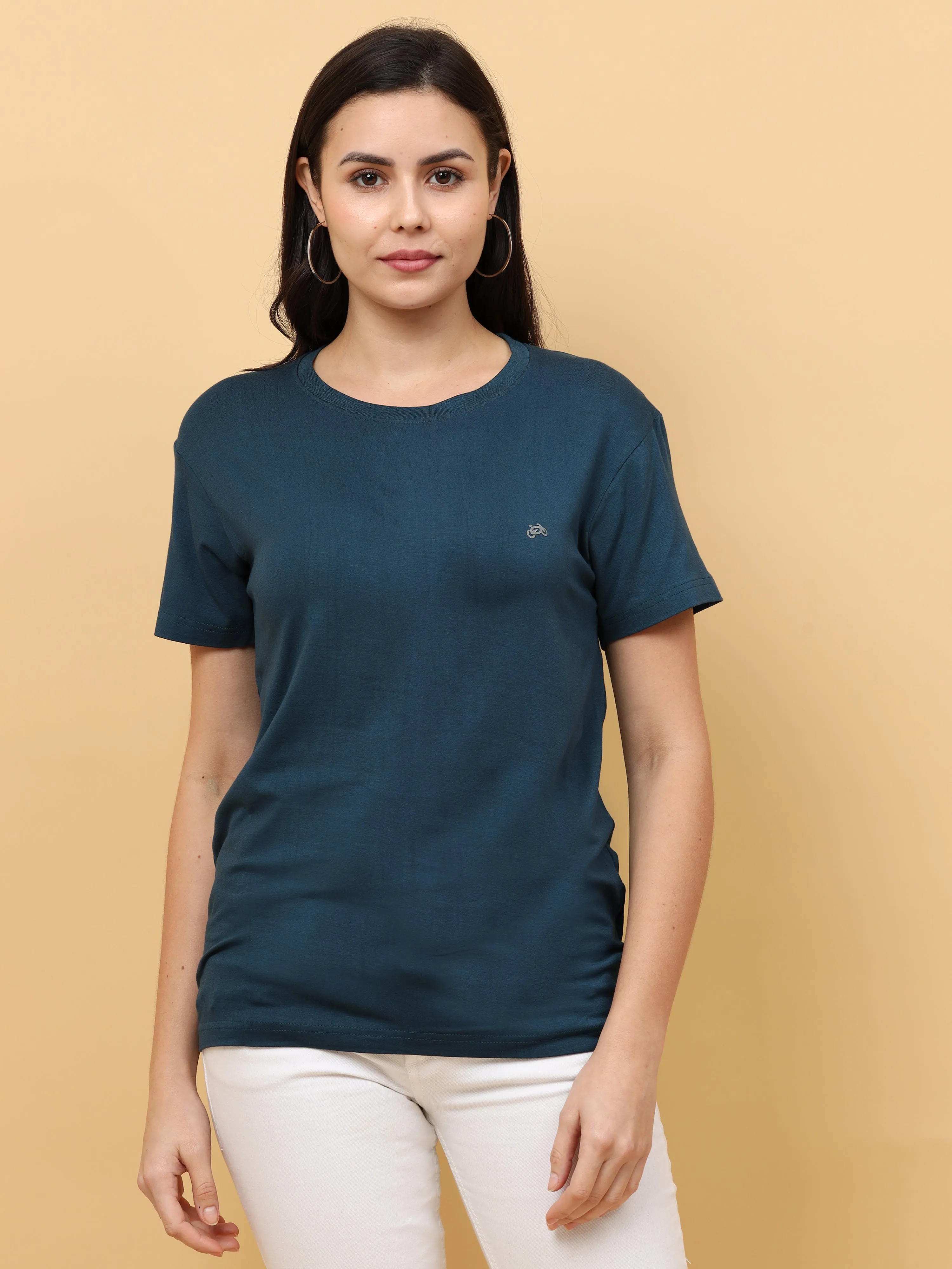 Indian Teal Womens Bamboo Fabric T-Shirt