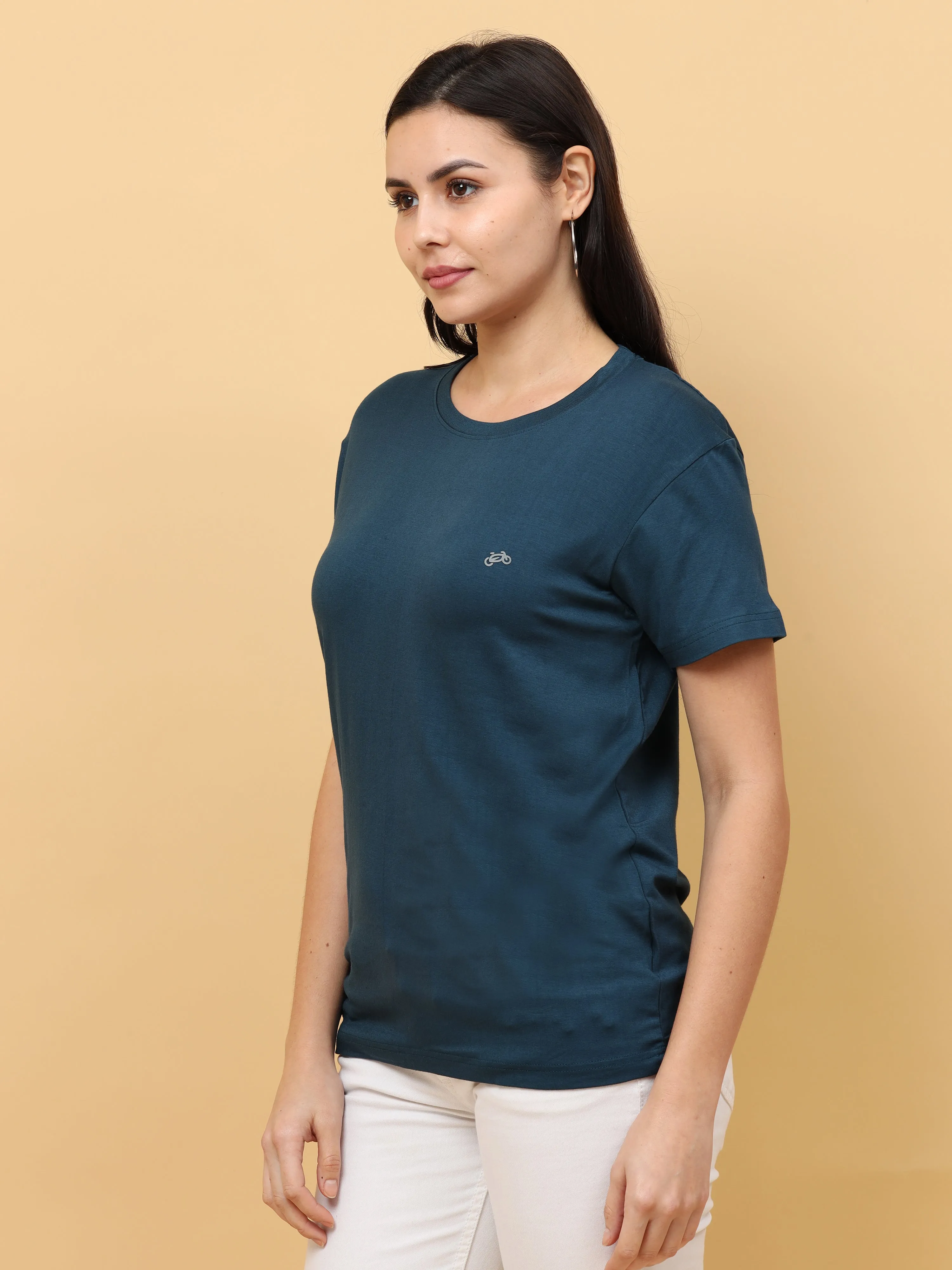 Indian Teal Womens Bamboo Fabric T-Shirt