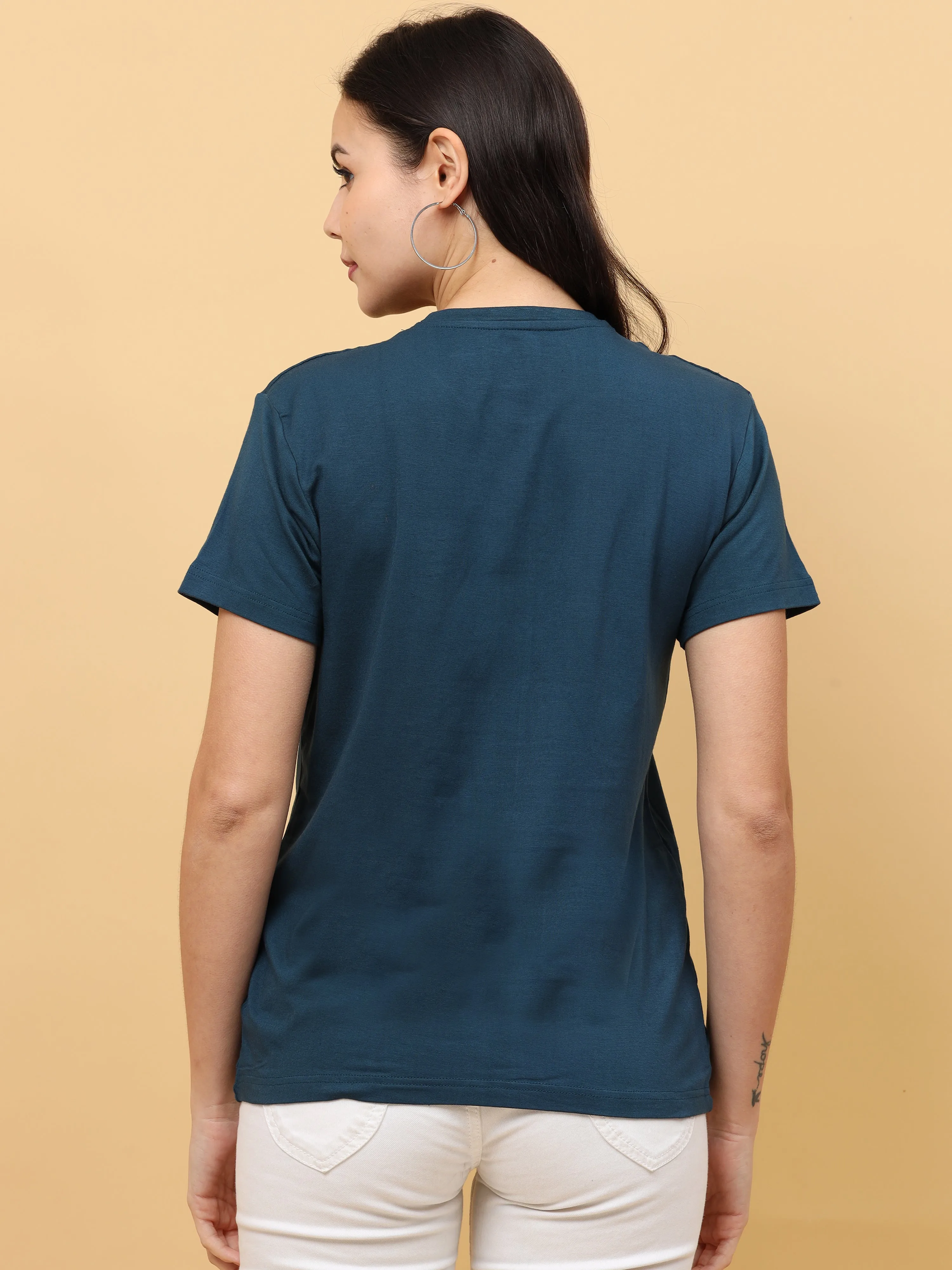 Indian Teal Womens Bamboo Fabric T-Shirt