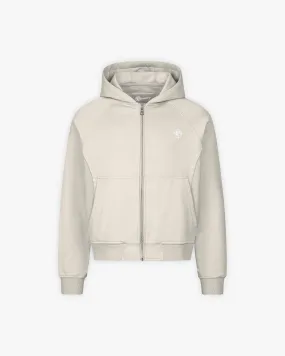 INSIDE OUT ZIP HOODIE BEIGE