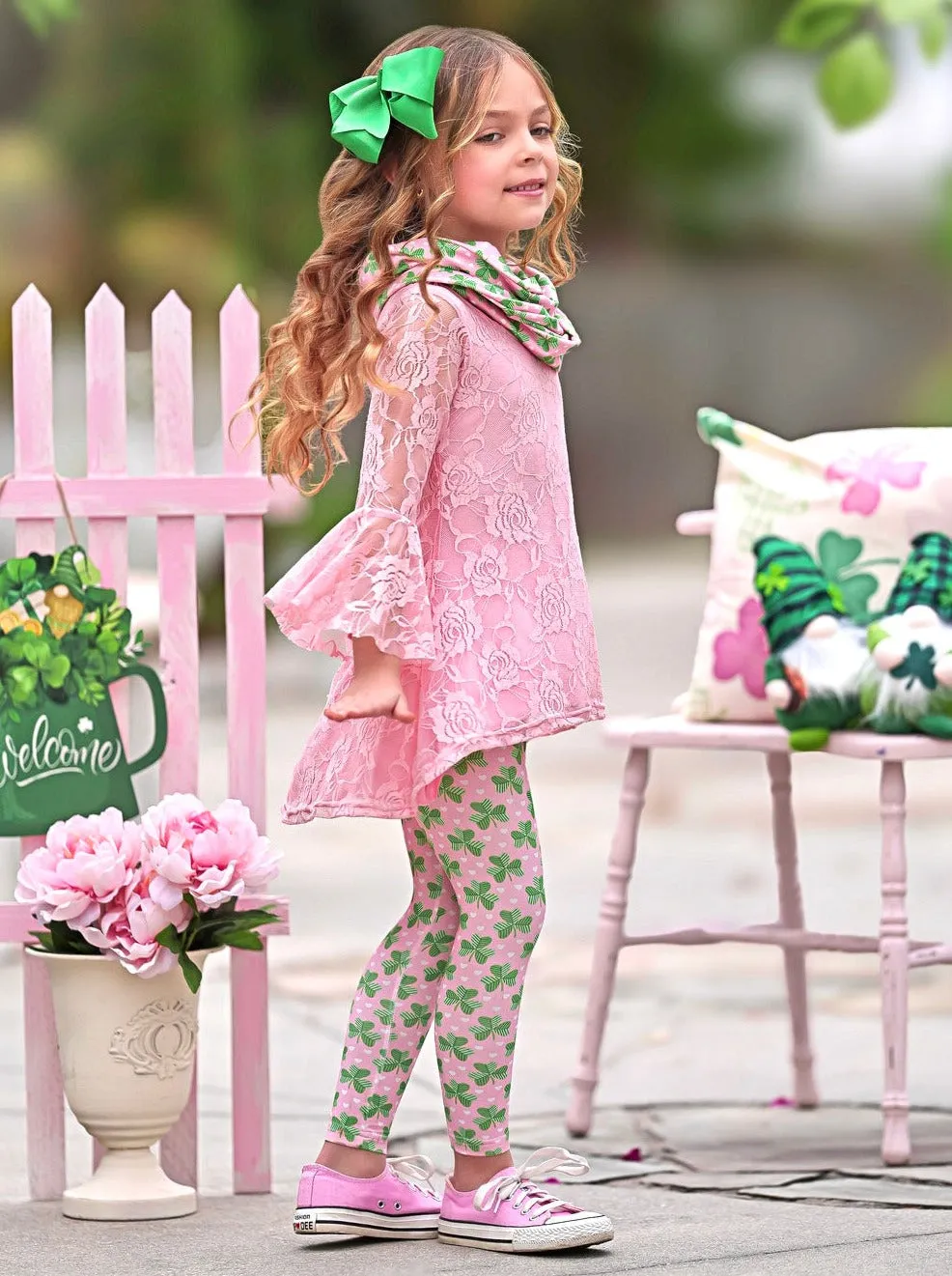 Irish Charm Clover Print 3 Piece Set