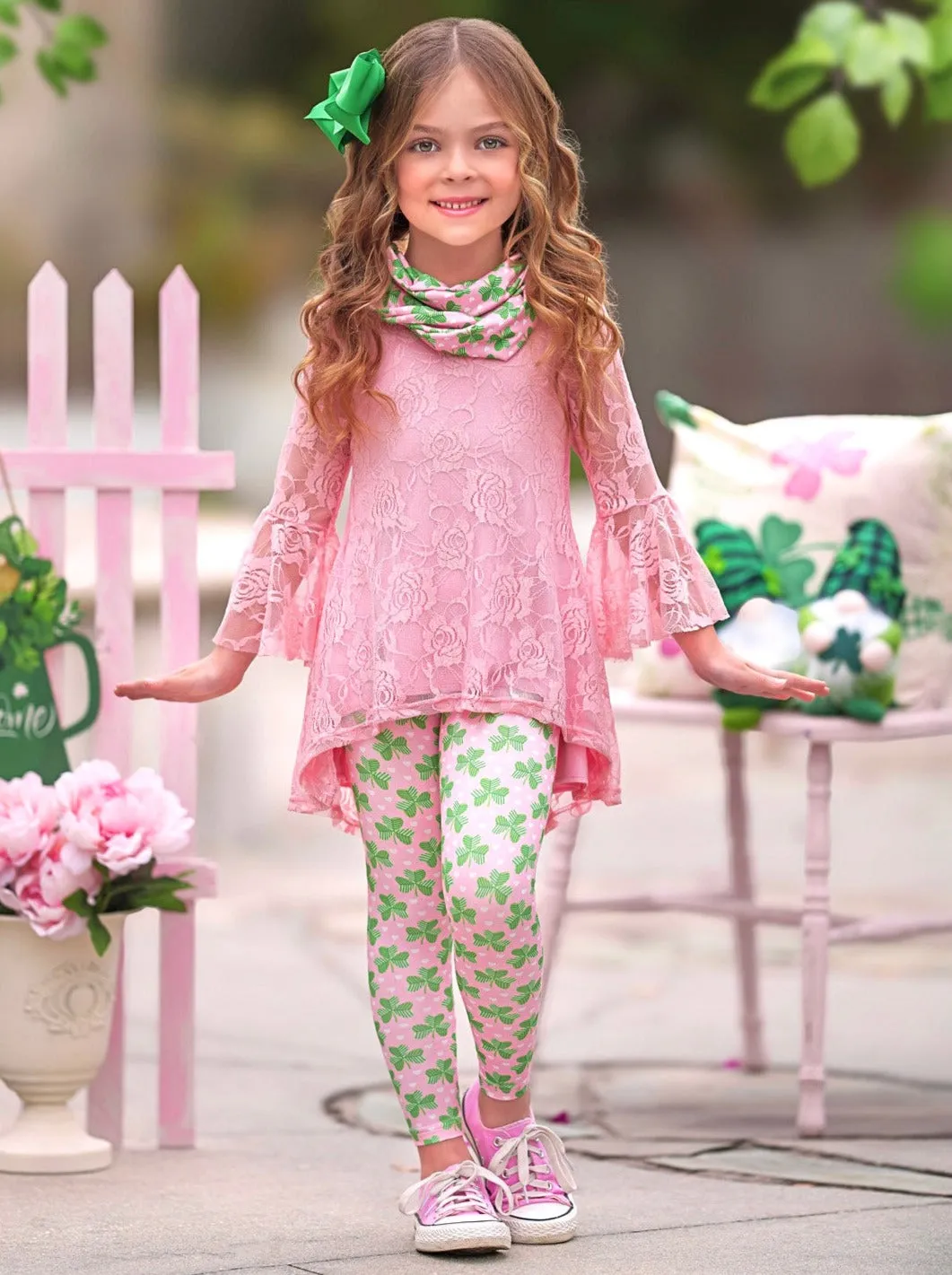 Irish Charm Clover Print 3 Piece Set