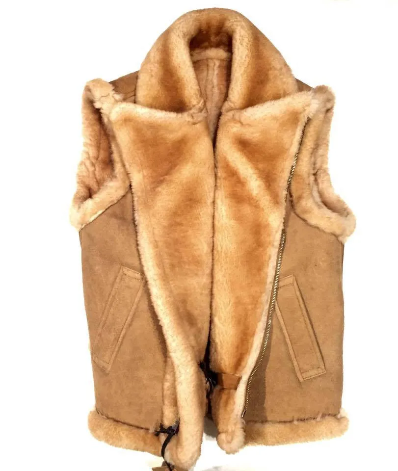 Jakewood Dune Suede Shearling Vest