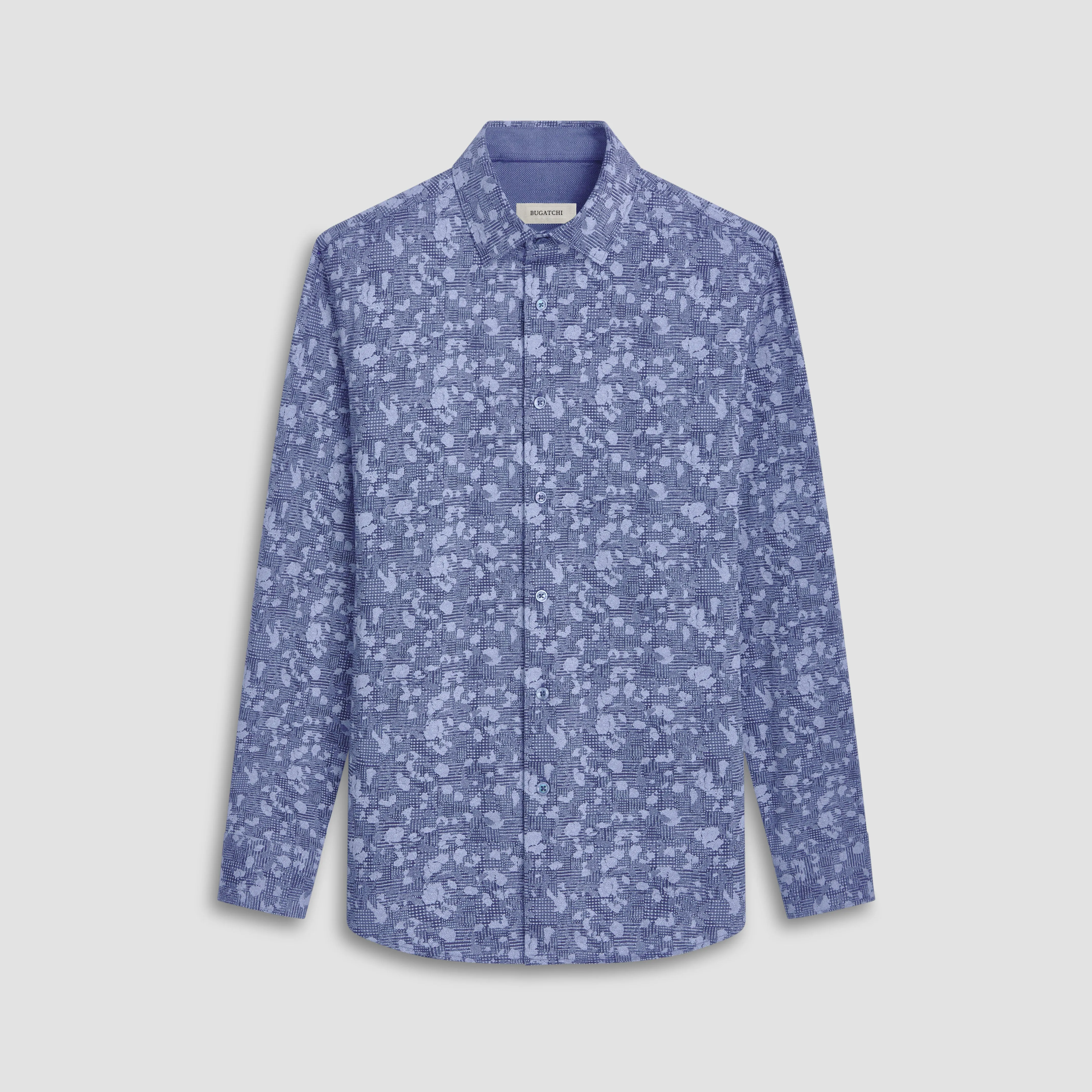 Jimmy Double Sided Abstract/Herringbone OoohCotton Shirt