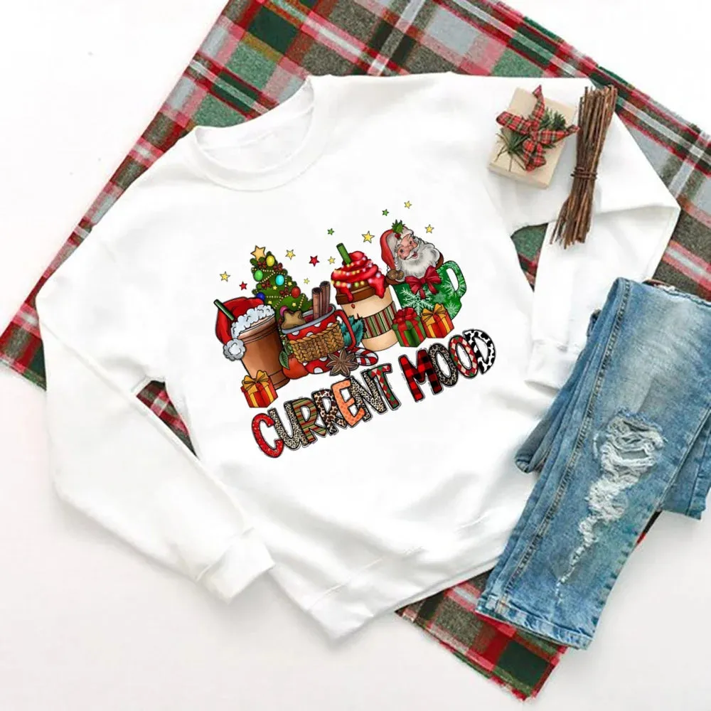 Just A Girl Who Loves Christmas Printed Sweatshirt Women Christmas Sweatshirt Top Holiday Sweater Winter Holiday Outfit Sweatshirts