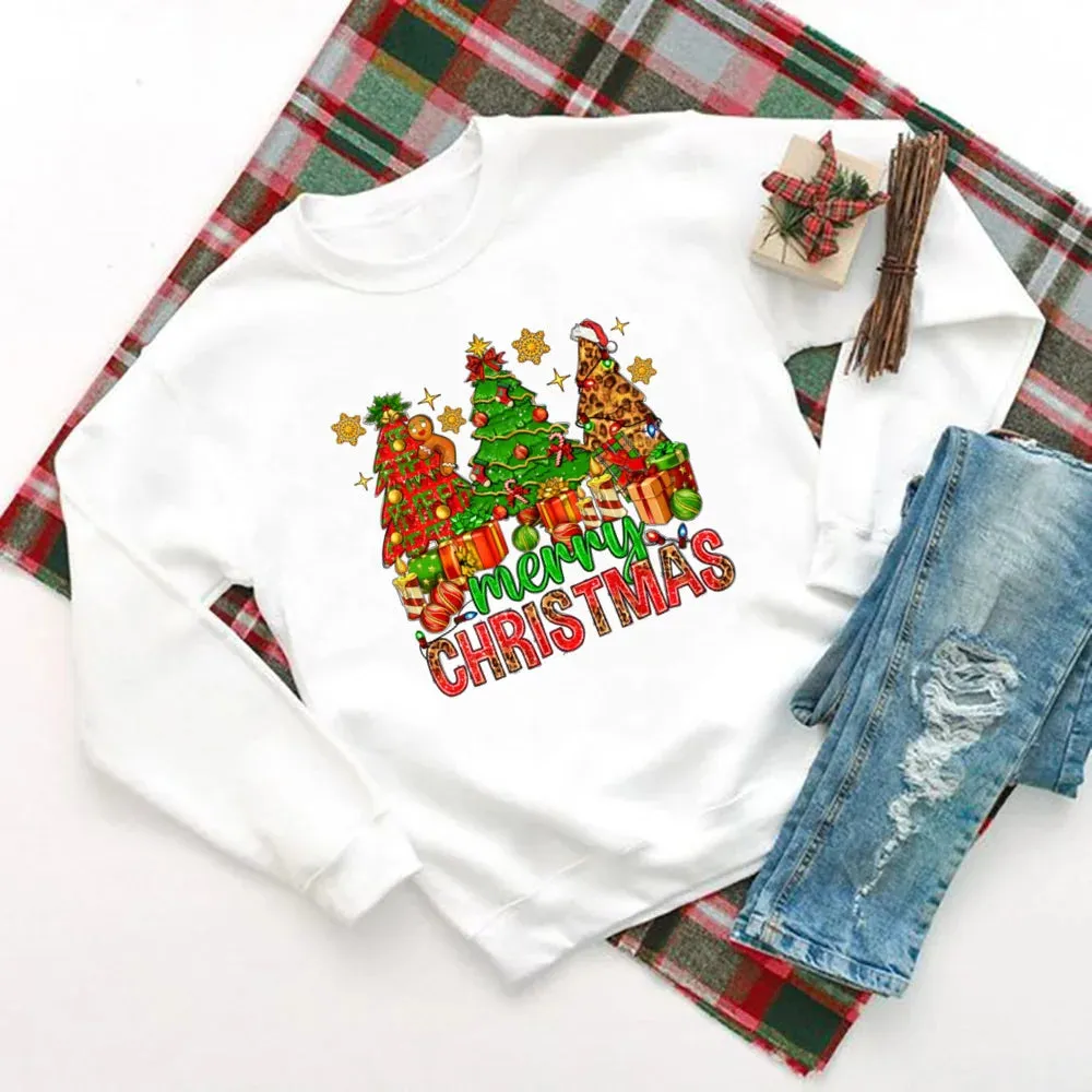 Just A Girl Who Loves Christmas Printed Sweatshirt Women Christmas Sweatshirt Top Holiday Sweater Winter Holiday Outfit Sweatshirts